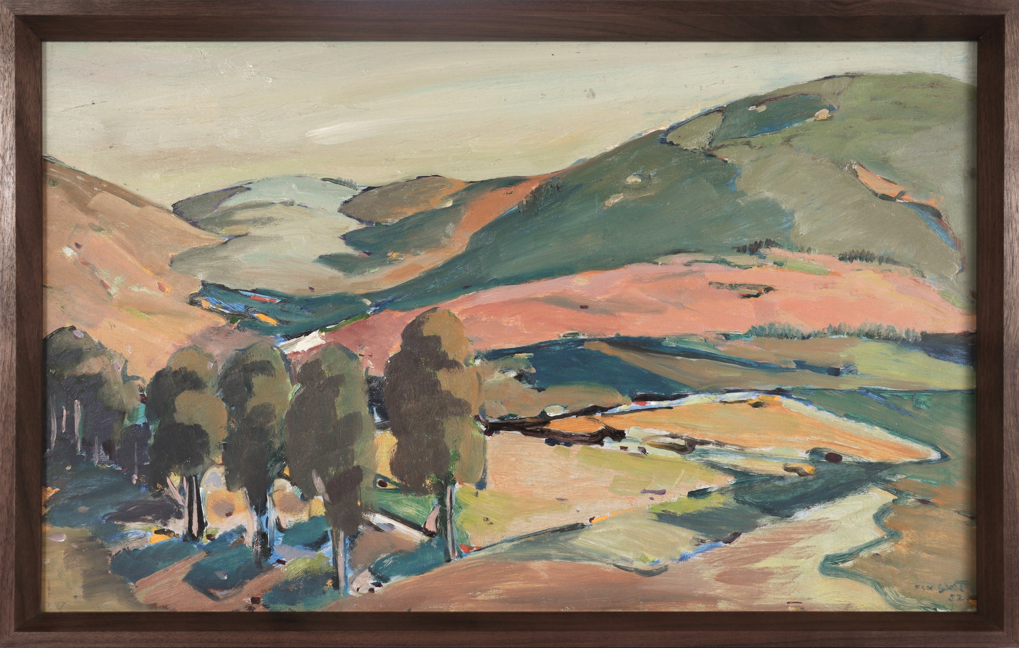 Dreamy California Landscape <br>1952 Oil <br><br>#C3324