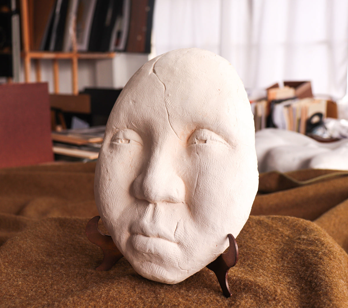 Soft Expressive Face <br>20th Century Terracotta Sculpture<br><br>#C3354