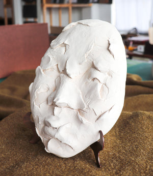 Textured Face <br>20th Century Terracotta Sculpture<br><br>#C3359