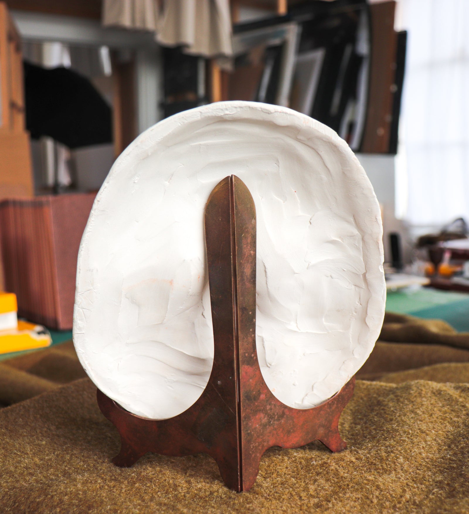 Textured Face <br>20th Century Terracotta Sculpture<br><br>#C3359