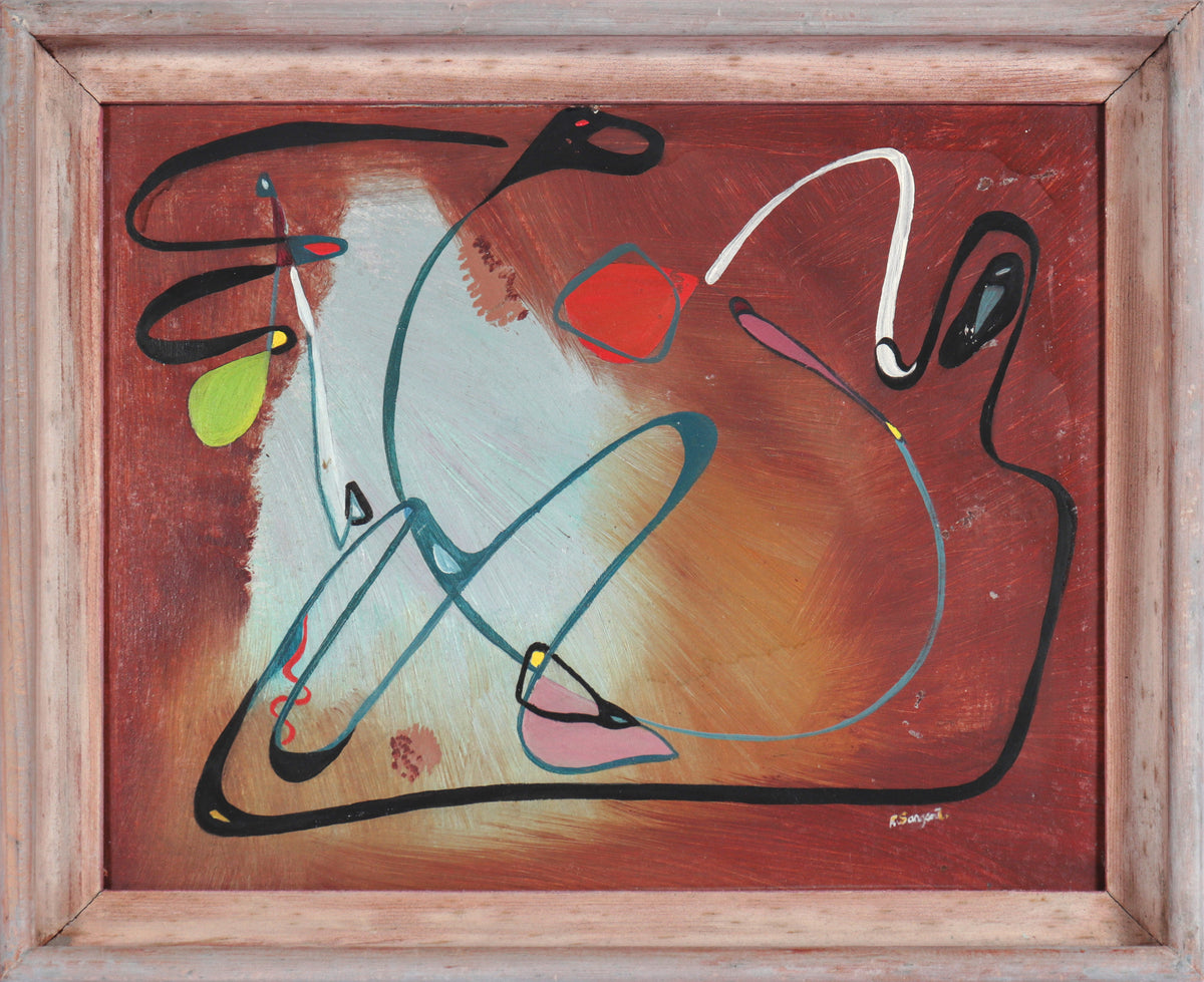 Organic &amp; Colorful Abstract&lt;br&gt;20th Century Oil&lt;br&gt;&lt;br&gt;#C3429