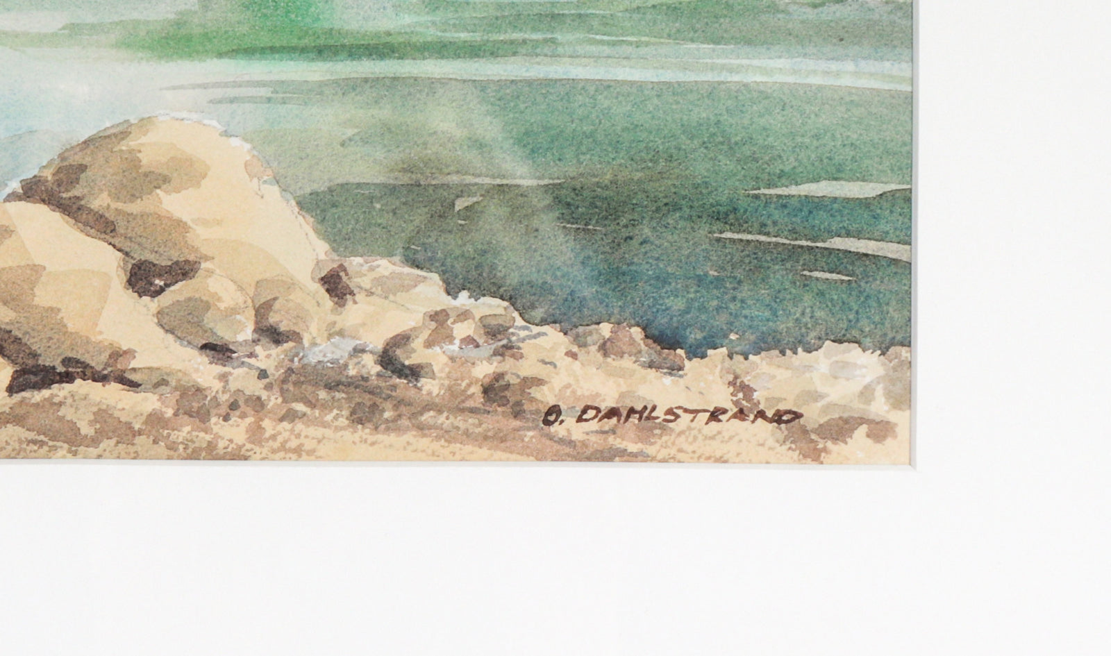 River Running Through a Forest <br>20th Century Watercolor <br><br>#C3443