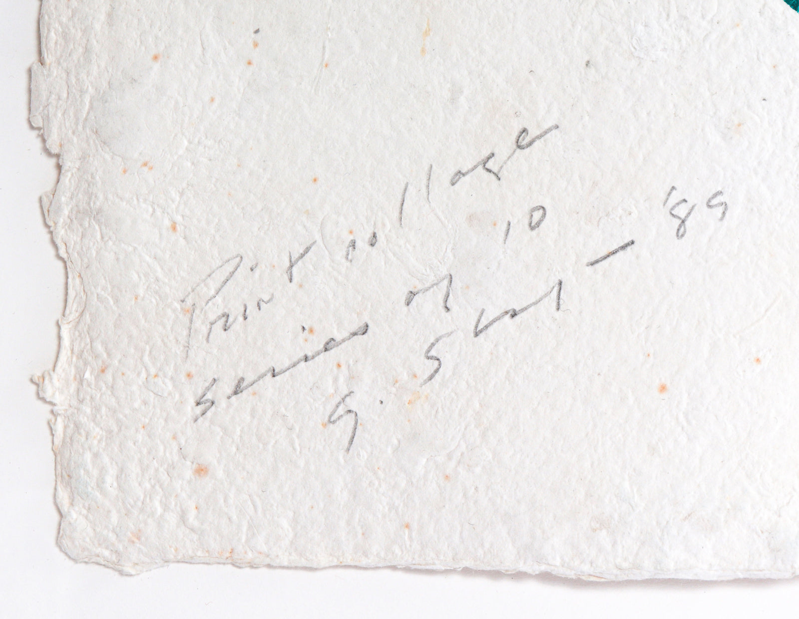 Bold Expressionist Composition <br>1989 Monotype and Collage<br><br>#C3453