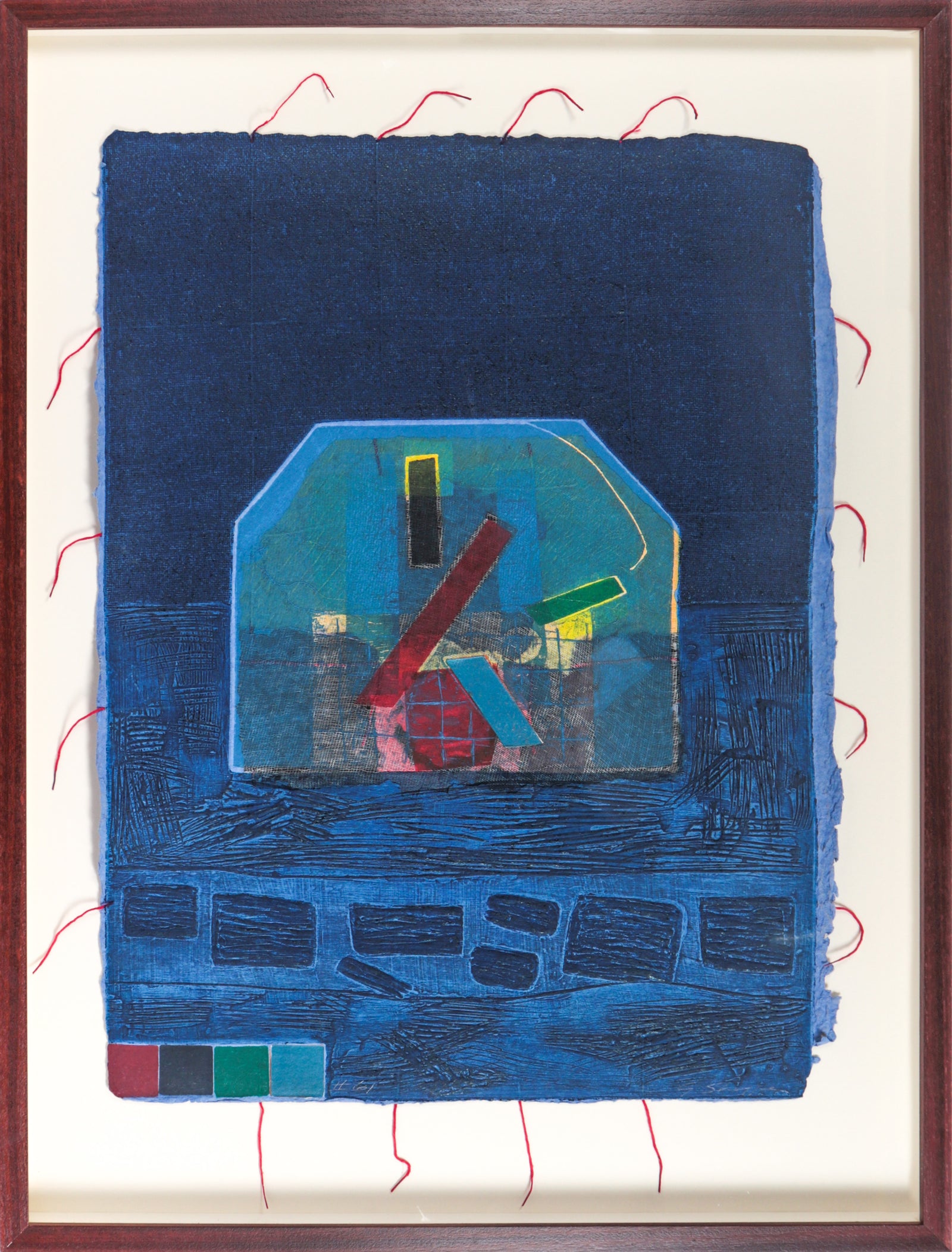 Deconstructed House<br> 20th Century Collograph <br><br>#C3470