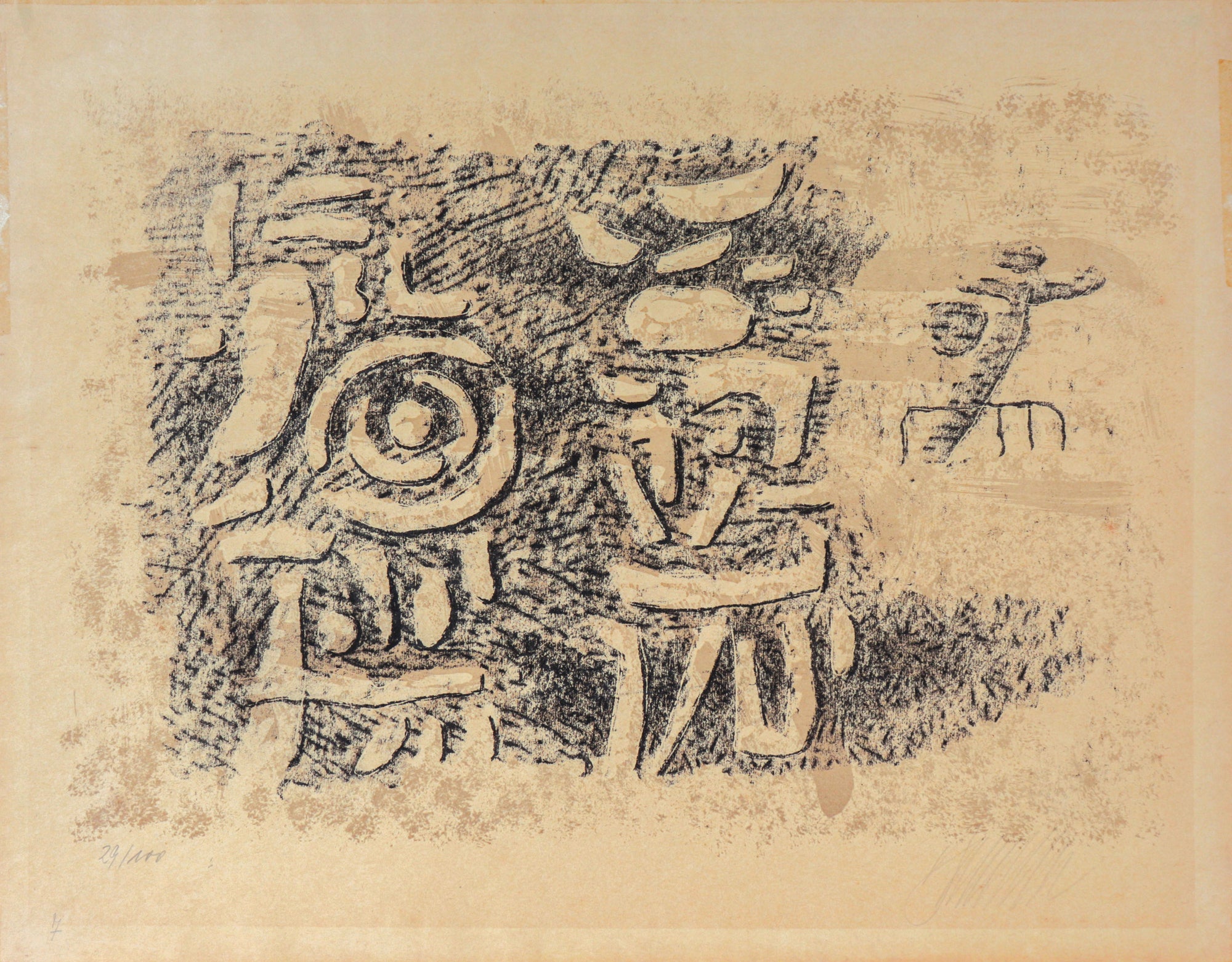 Contrasted Abstraction<br>1947 Lithograph<br><br>#C3498