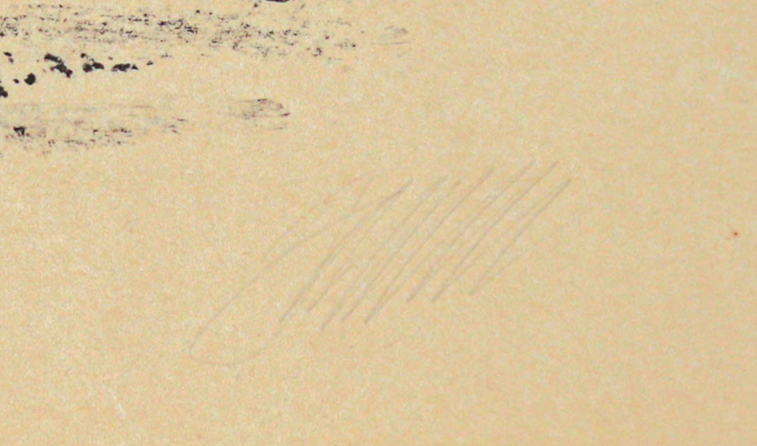 Abstracted Linear Shapes<br>1940's Lithograph<br><br>#C3499