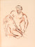 Figures Embracing<br>1949 Sanguine Lithograph<br><br>#C3510
