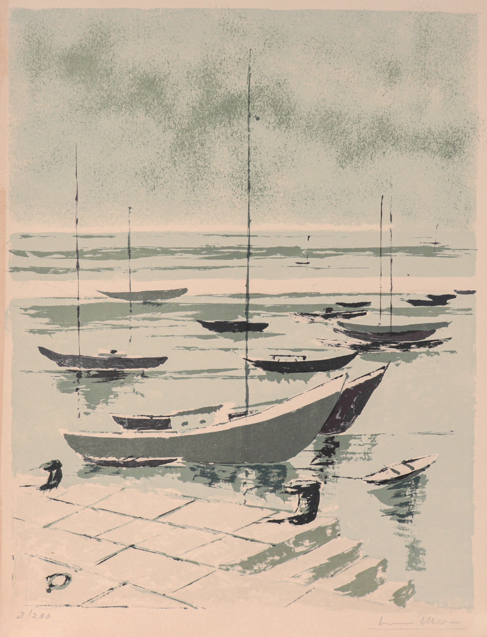 <i>Piccolo Porto</i><br>20th Century Lithograph<br><br>C3517