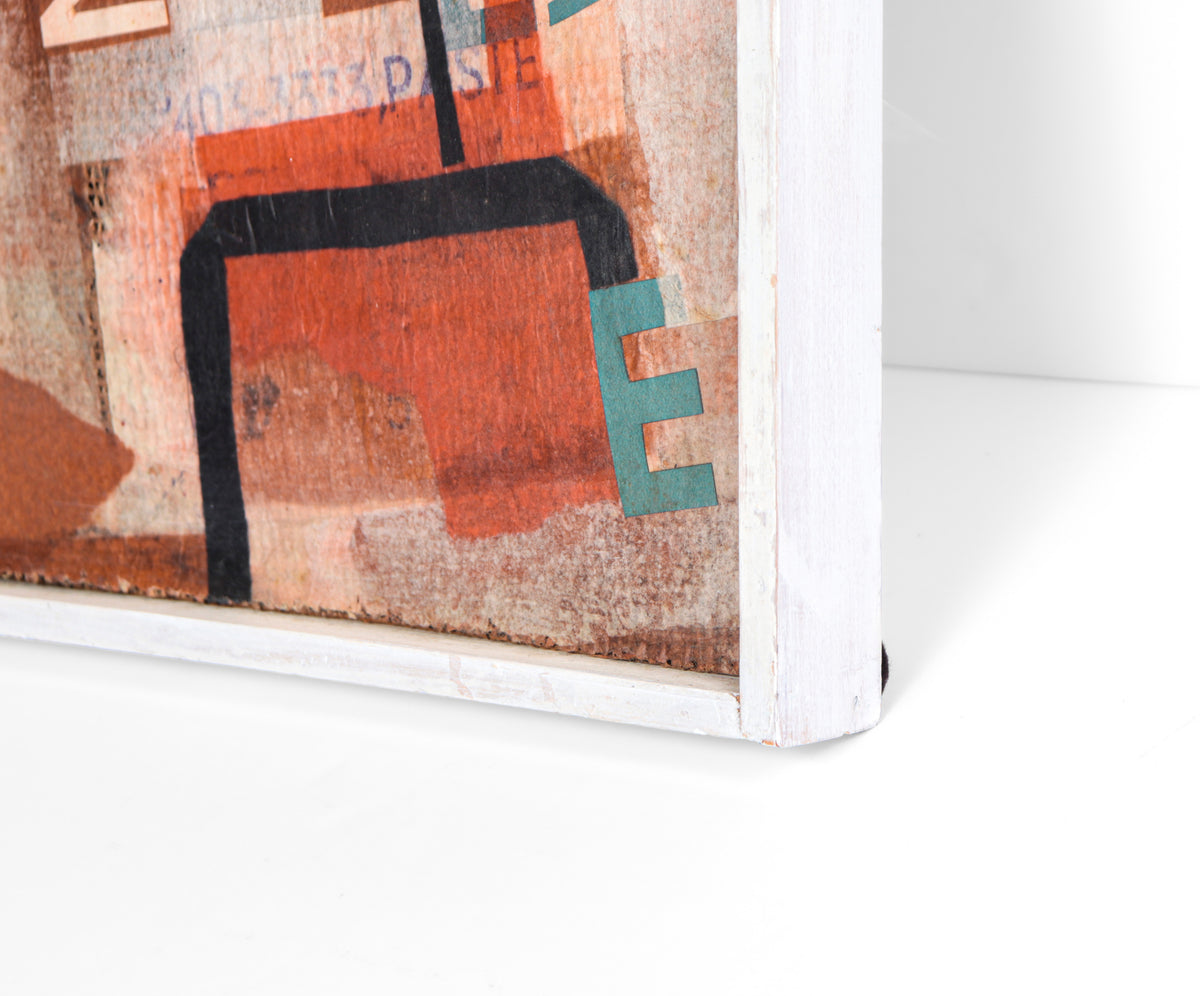 Warm Alphabetical Abstract<br>20th Century Mixed Media<br><br>#C3527