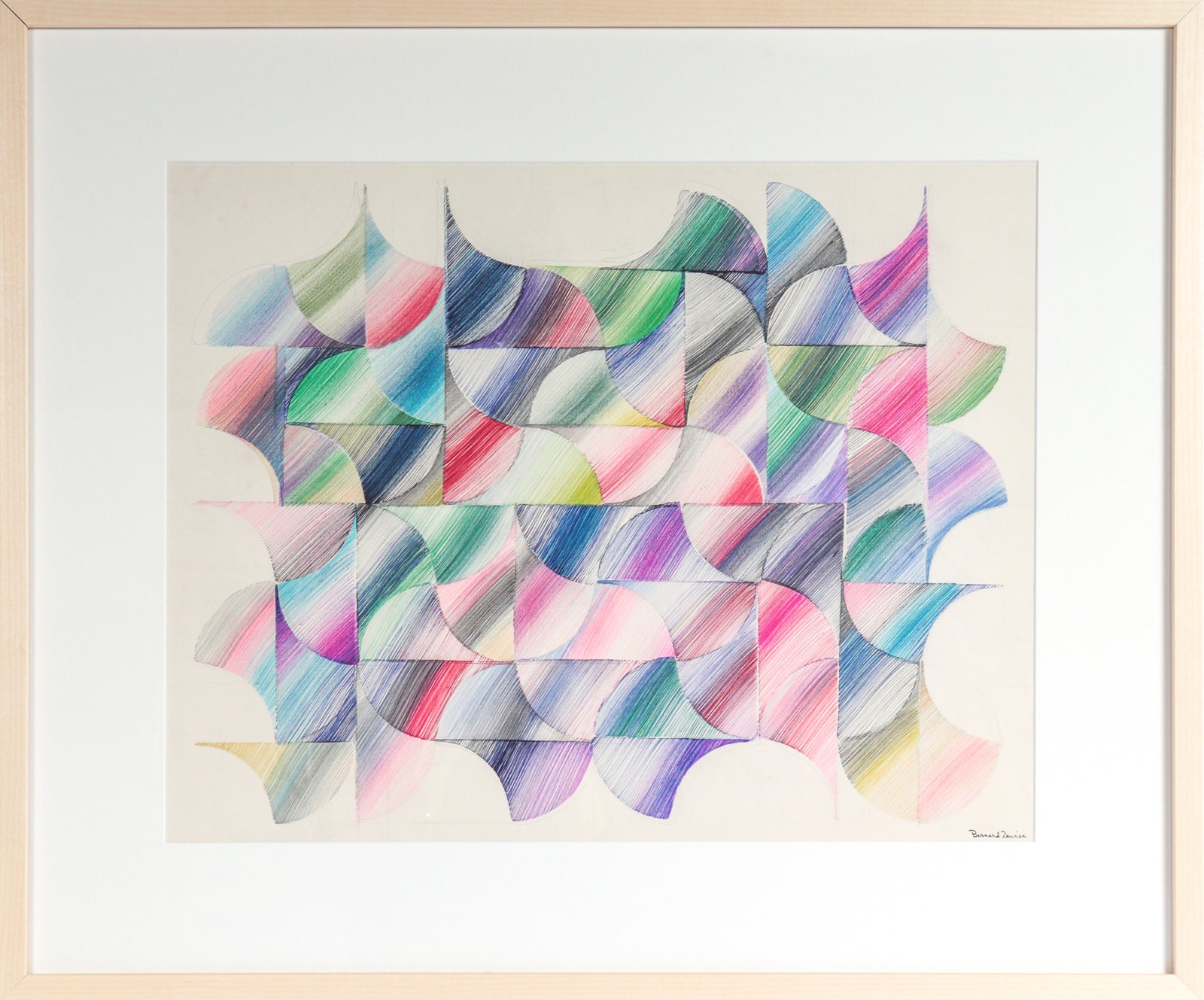 Disc & Grid Pattern Series <br>1973 Colored Pencil <br><br>#C3562