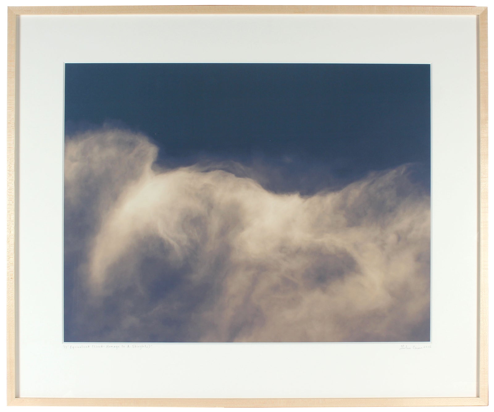 <I>Equivalent (Cloud - Homage to A. Stieglitz)</I><br>Mendocino, California, 2015<br><br>GC0396