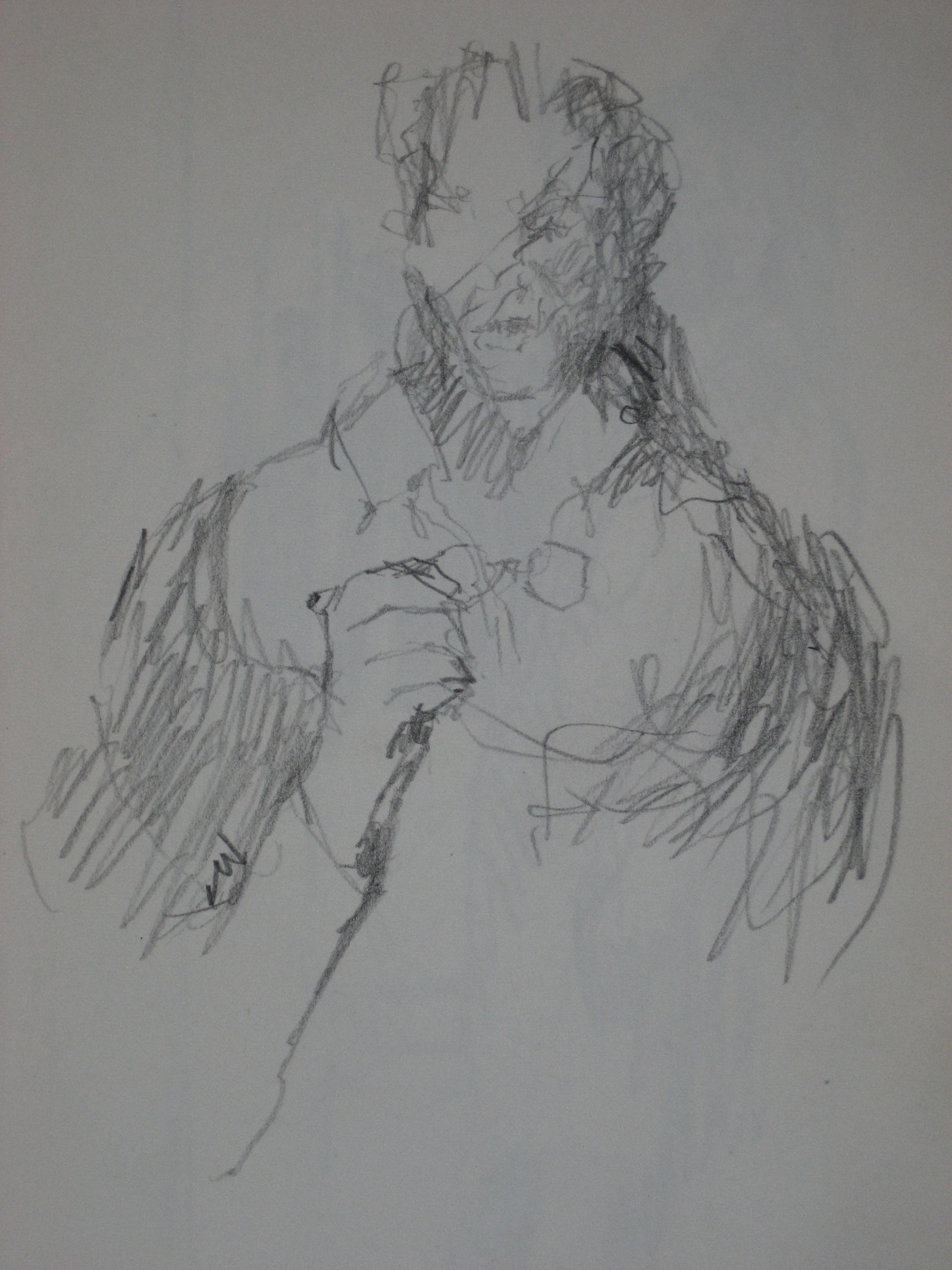 Abstracted Graphite Figure<br><br>#0220