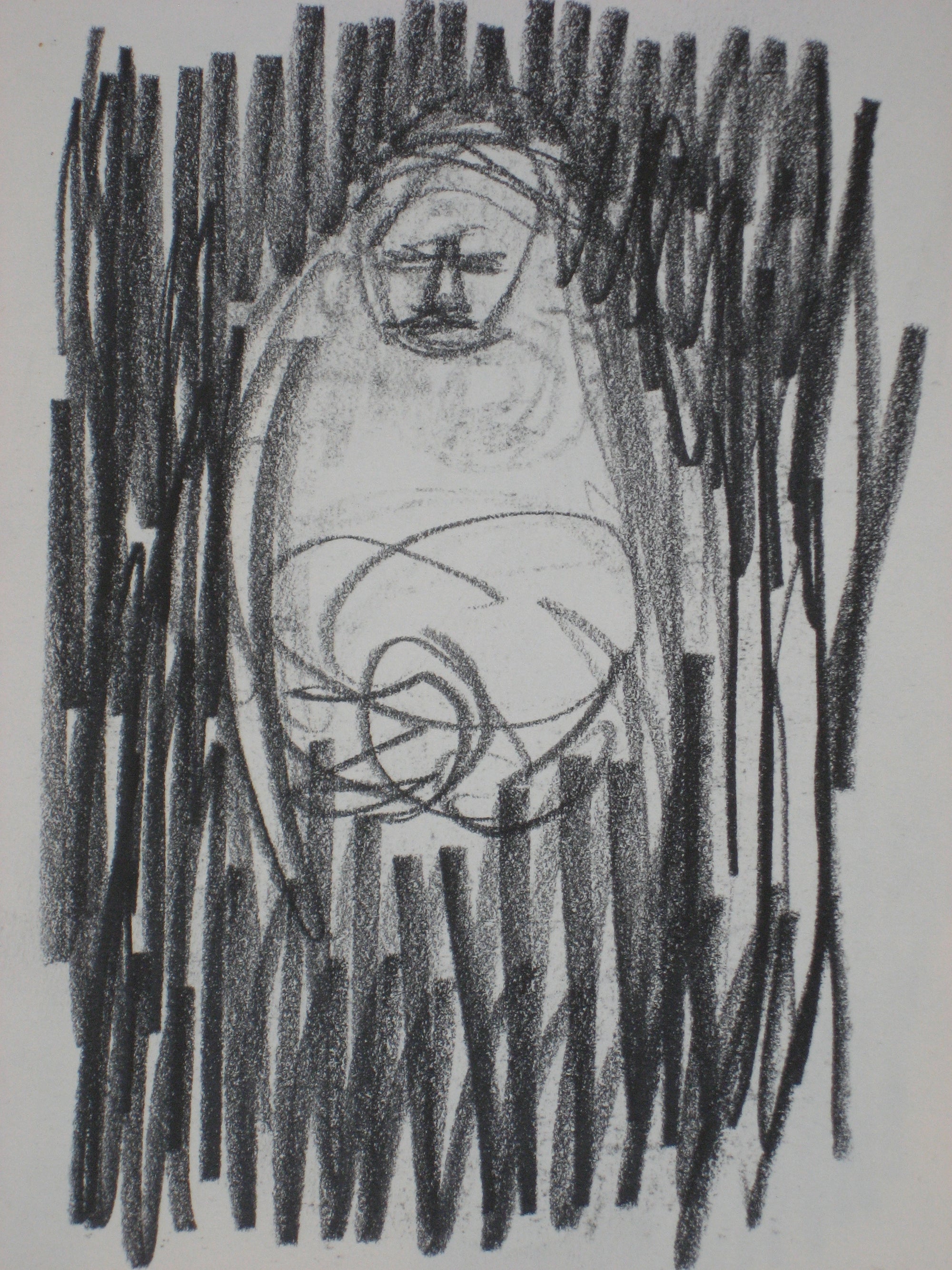 Figure in Shadow<br>Graphite, 1950-60s<br><br>#0264