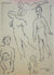 Expressionist Mothers & Babes <br>Early 20th Century Ink <br><br>#11224