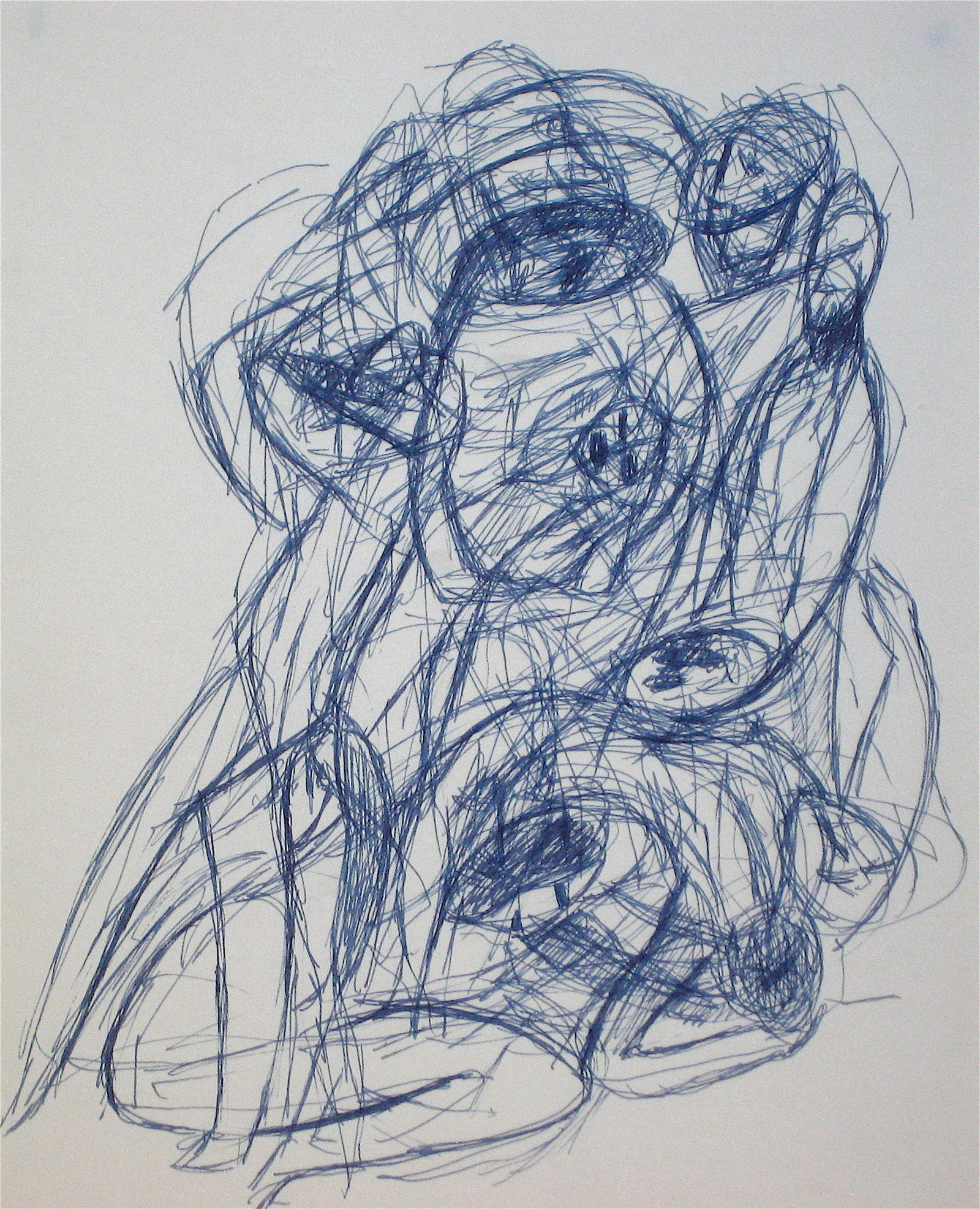Abstracted Gestural Figures<br>Early 20th Century Ink<br><br>#11245