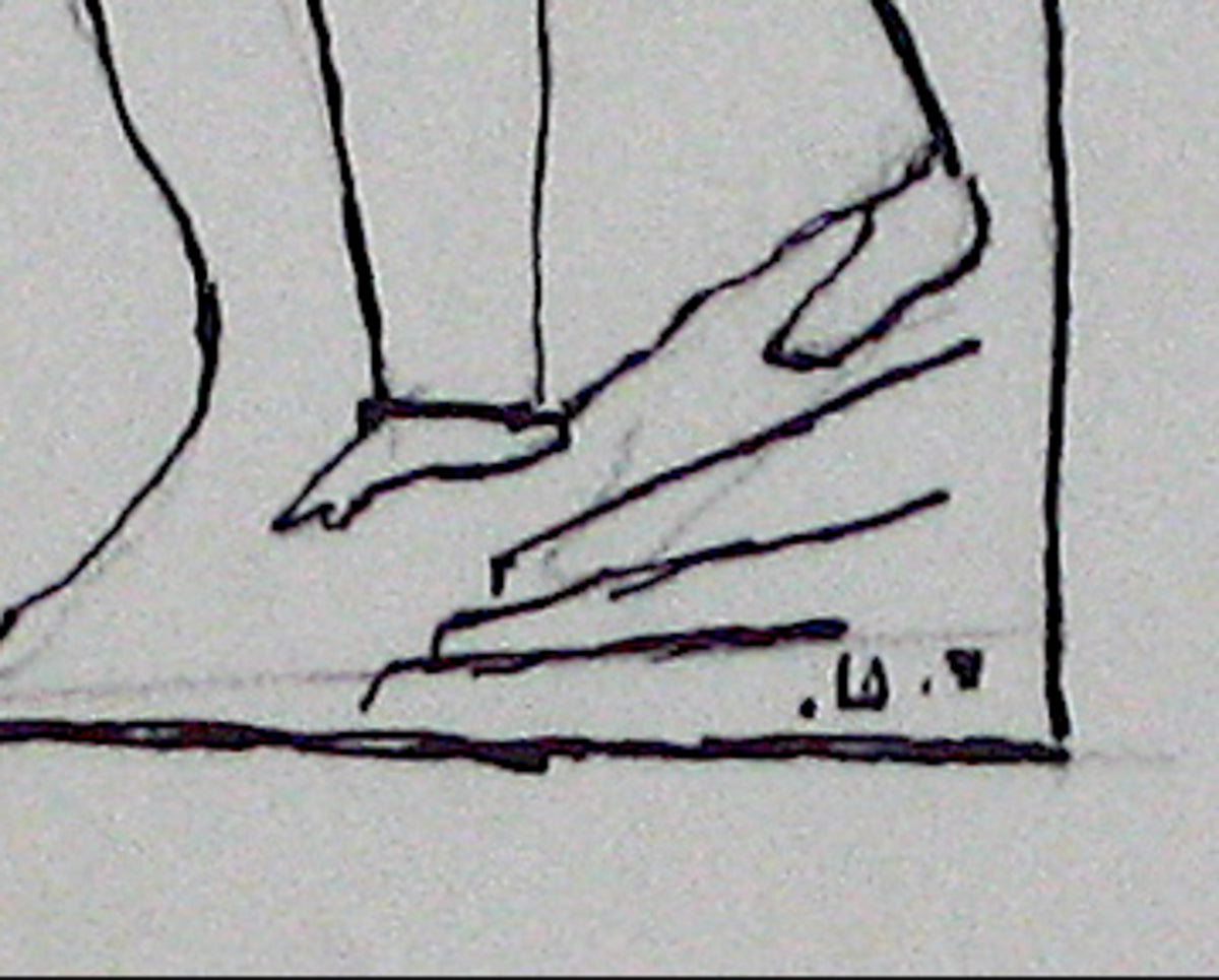 Abstracted Angelic Figures <br>Early 20th Century Ink <br><br>#11316