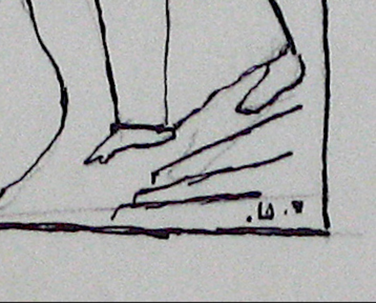 Abstracted Angelic Figures <br>Early 20th Century Ink <br><br>#11316