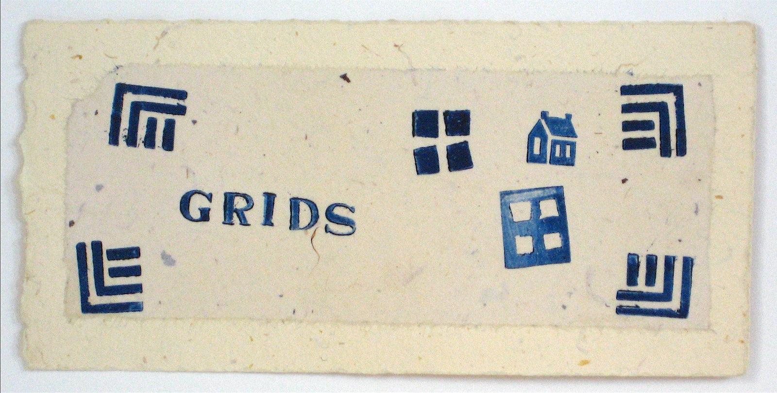 <i>Grids - House of Cards</i><br>1997 Lithograph & Chine Colle<br><br>#11687