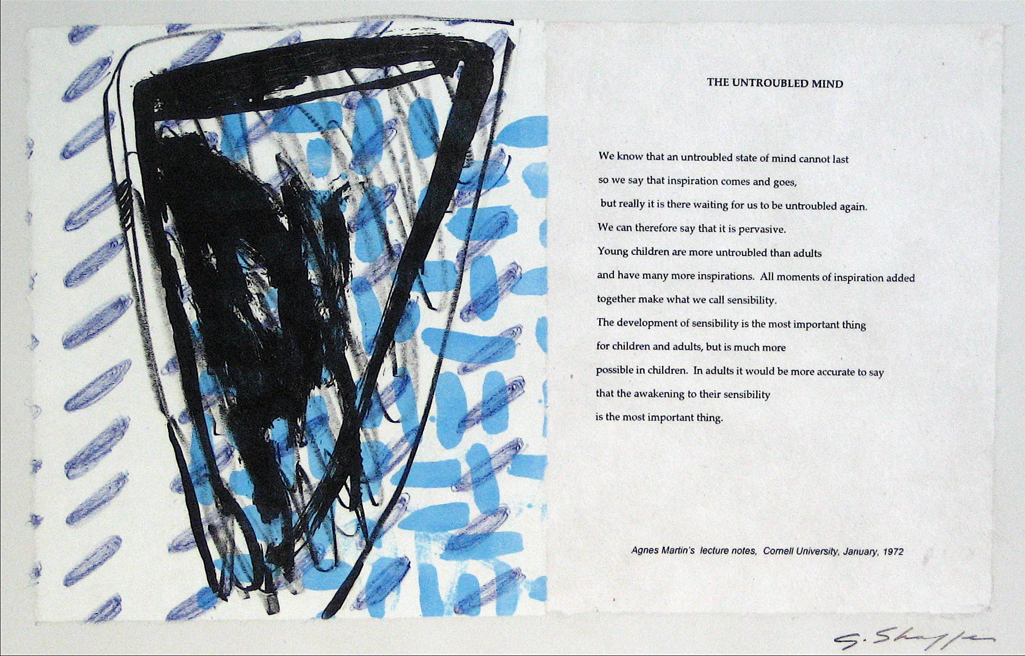 Abstracted Shapes with Text <br>1999 Lithograph <br><br>#11692