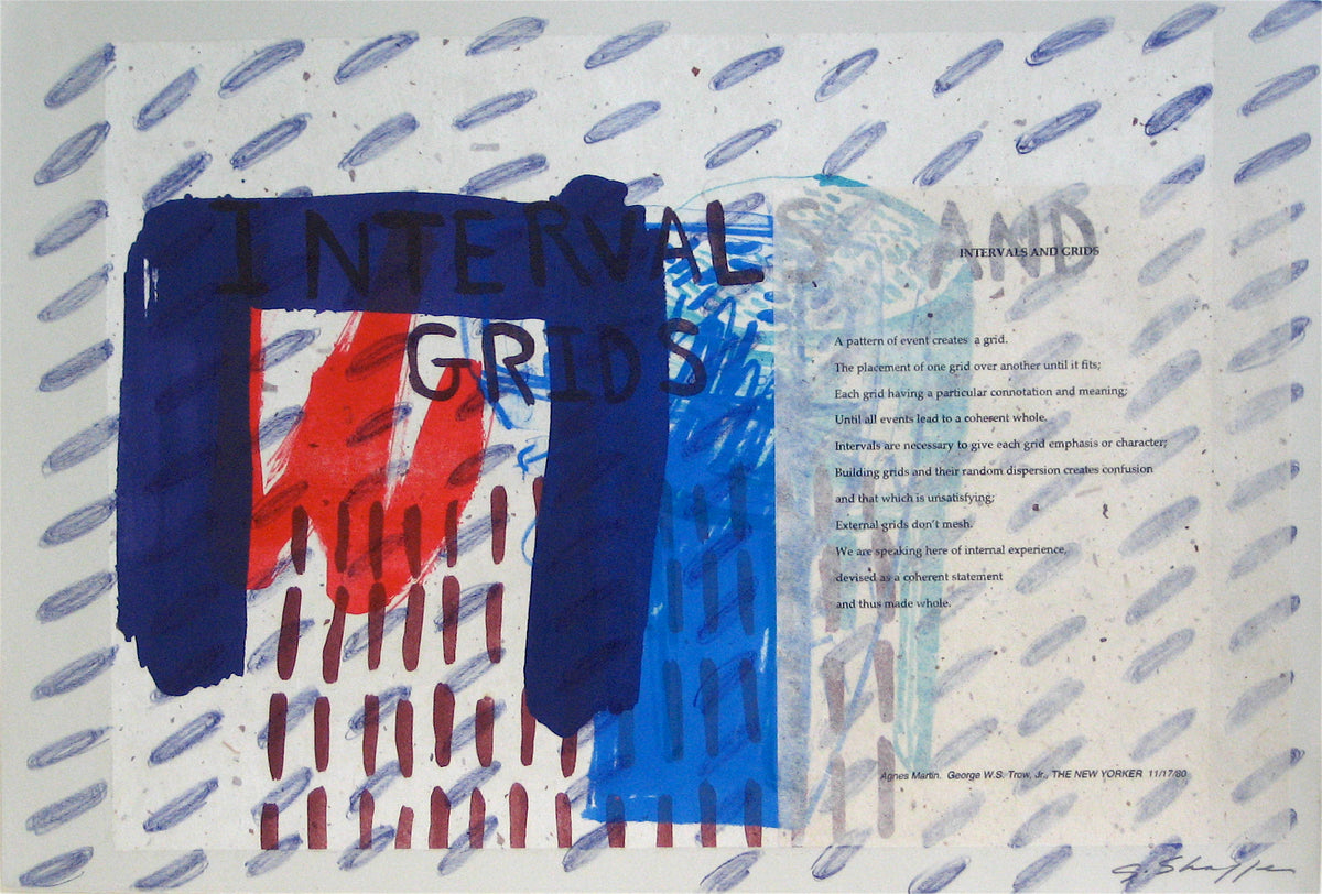 Abstract Print &lt;br&gt;1999 Lithograph, Chine Colle and Text &lt;br&gt;&lt;br&gt;#11698