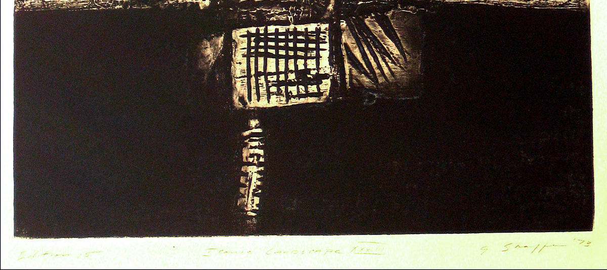 <i>Iconic Landscape XXXIII</i> <br>1970-80s Collograph <br><br>#11966