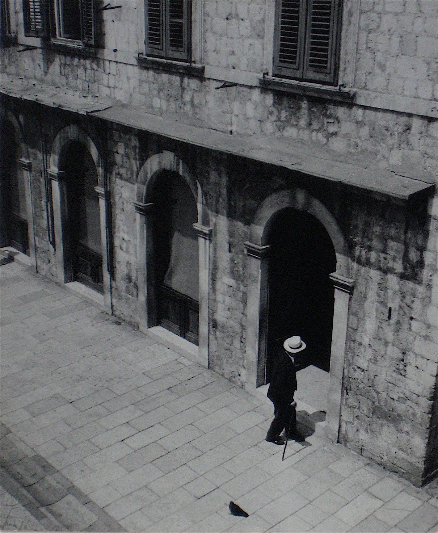 Man in Doorway - Dubrovnik, Yugoslavia<br>1960s Silver Gelatin Print<br><br>#12174