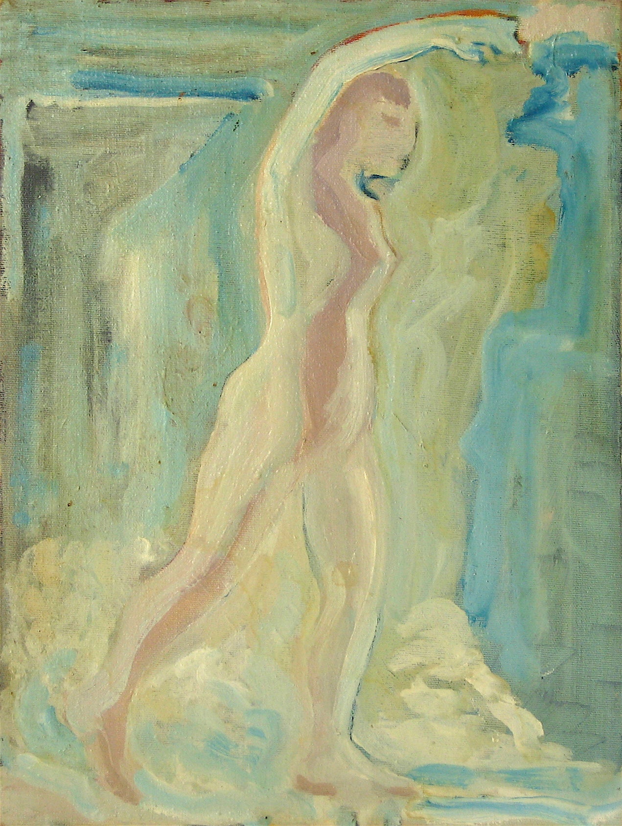 Bay Area Figurative Standiong Form<br>1978 Oil on Canvas<br><br>#12722