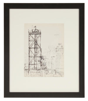 Industrial Line Drawing<br>Mid Century Ink<br><br>#71998