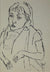Woman in Layers<br>Early-Mid 20th Century Ink<br><br>#12835