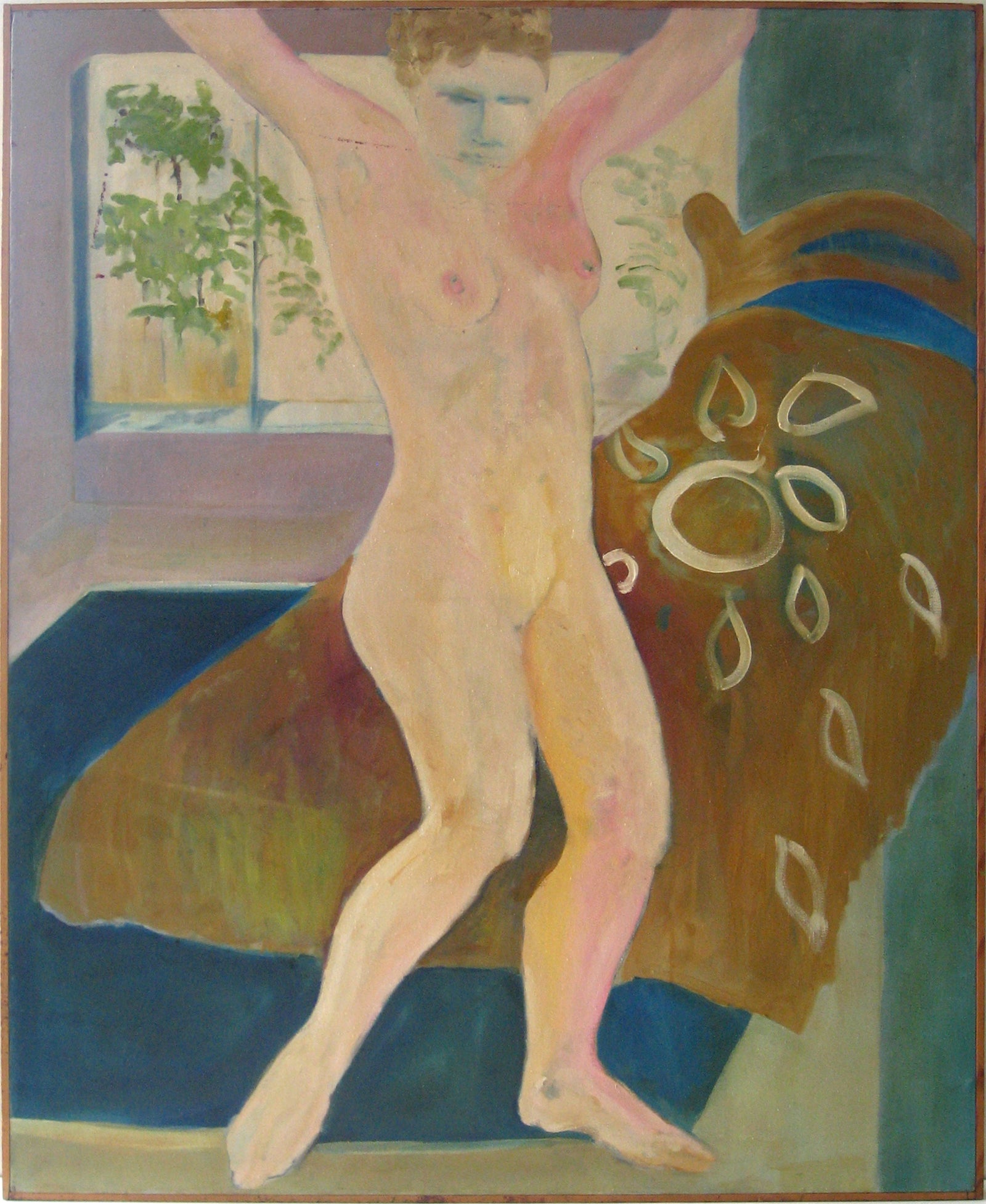 Dancing Bay Area Figurative Nude<br>1980 Oil Scene<br><br>#13256