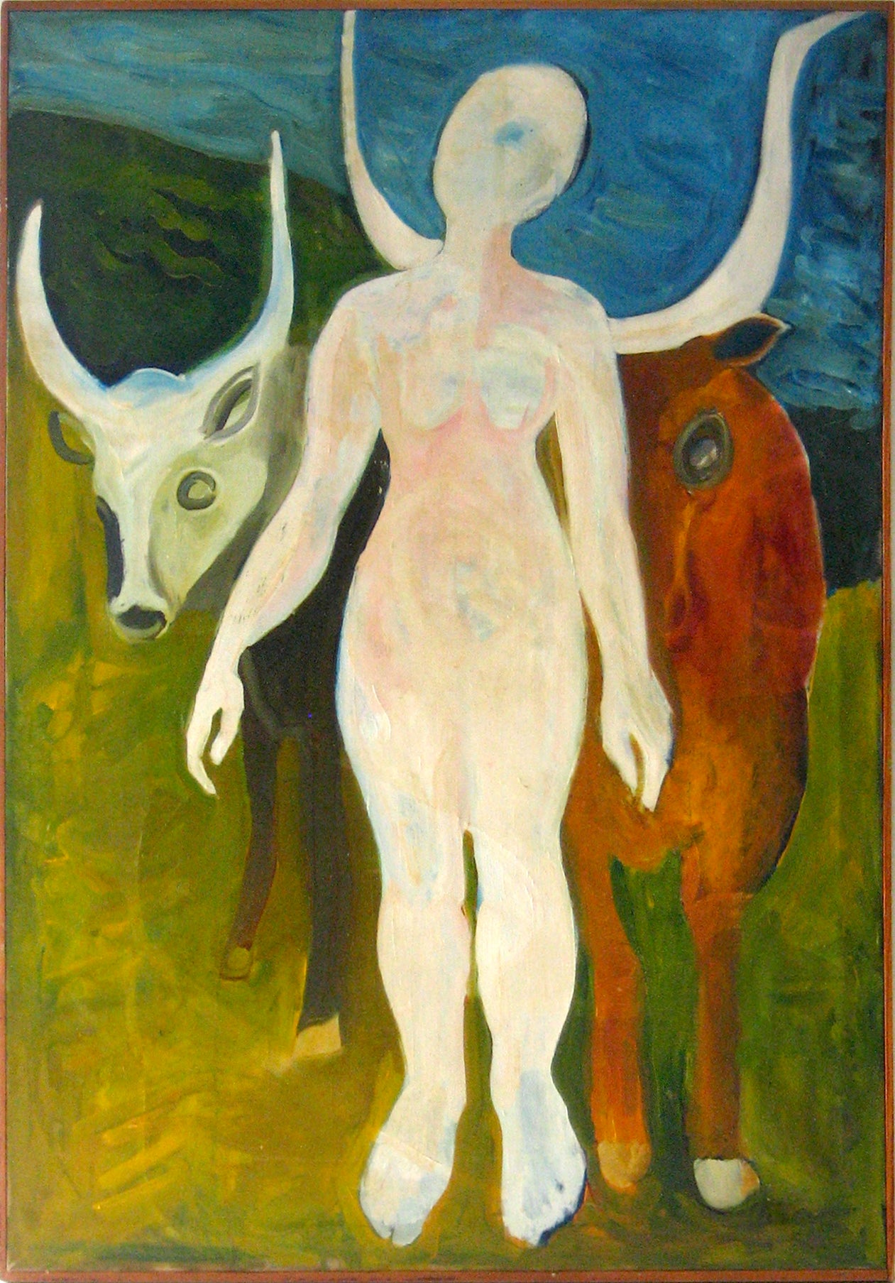 <i>Bull Dancer</i><br>1981 Oil Figure Scene<br><br>#13266