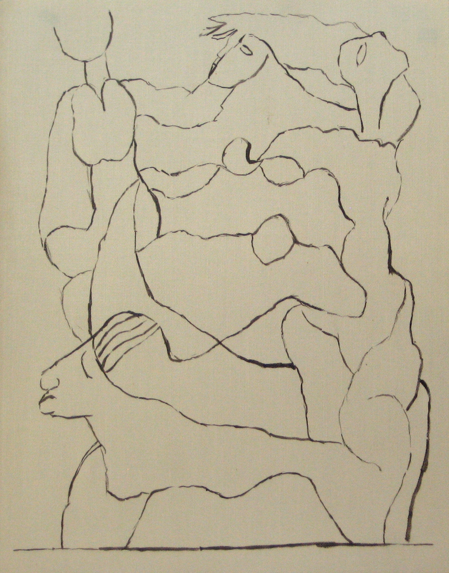 Intertwined Figures <br>Early 20th Century Ink <br><br>#13523