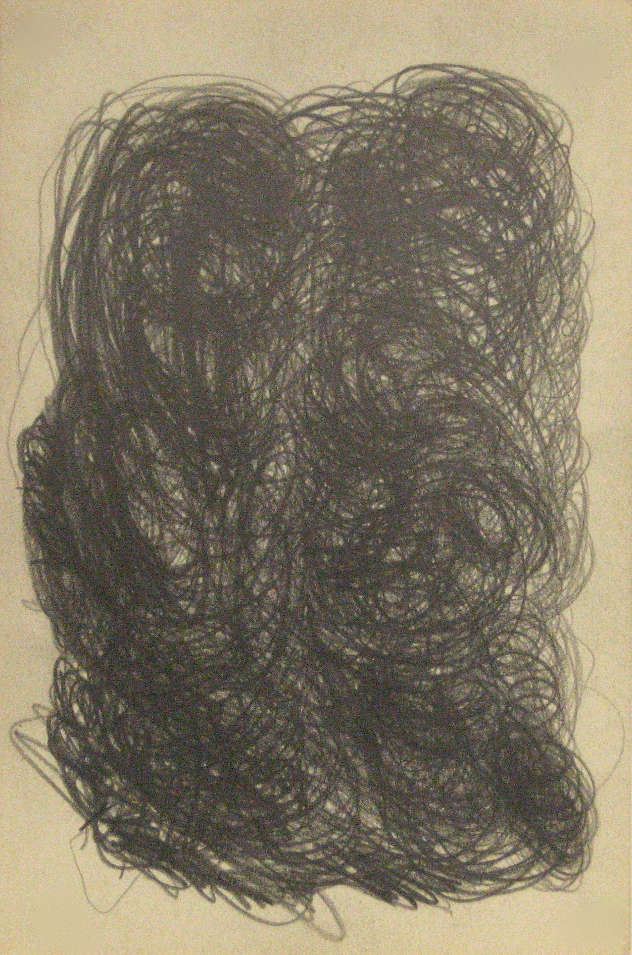 Petite Swirled Graphite Abstract <br> Early-Mid 20th Century <br><br>#13899