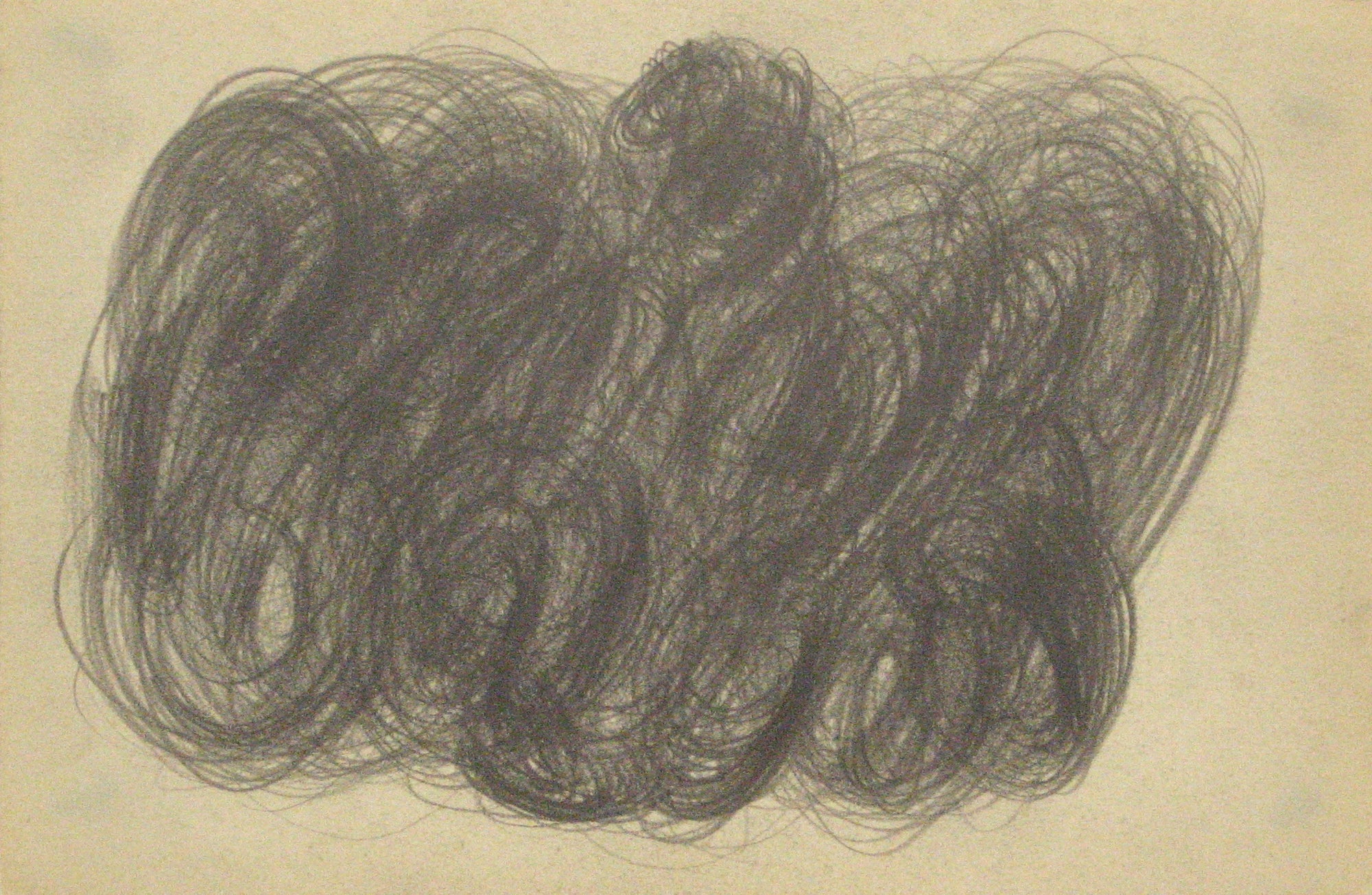Petite Swirled Graphite Abstract <br> Early-Mid 20th Century <br><br> #13902