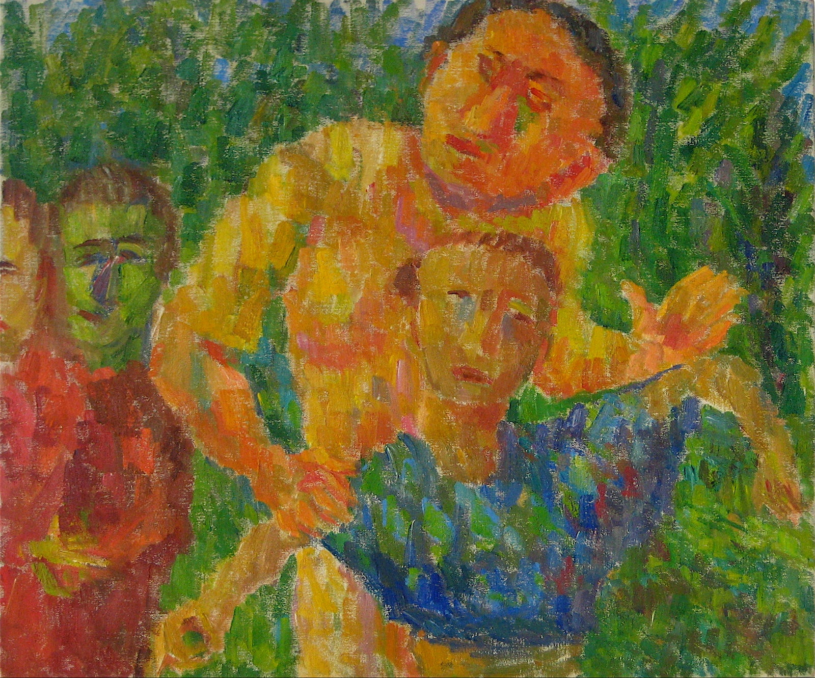 <i>Mother and Son </i><br>1959 Oil <br><br>#13930