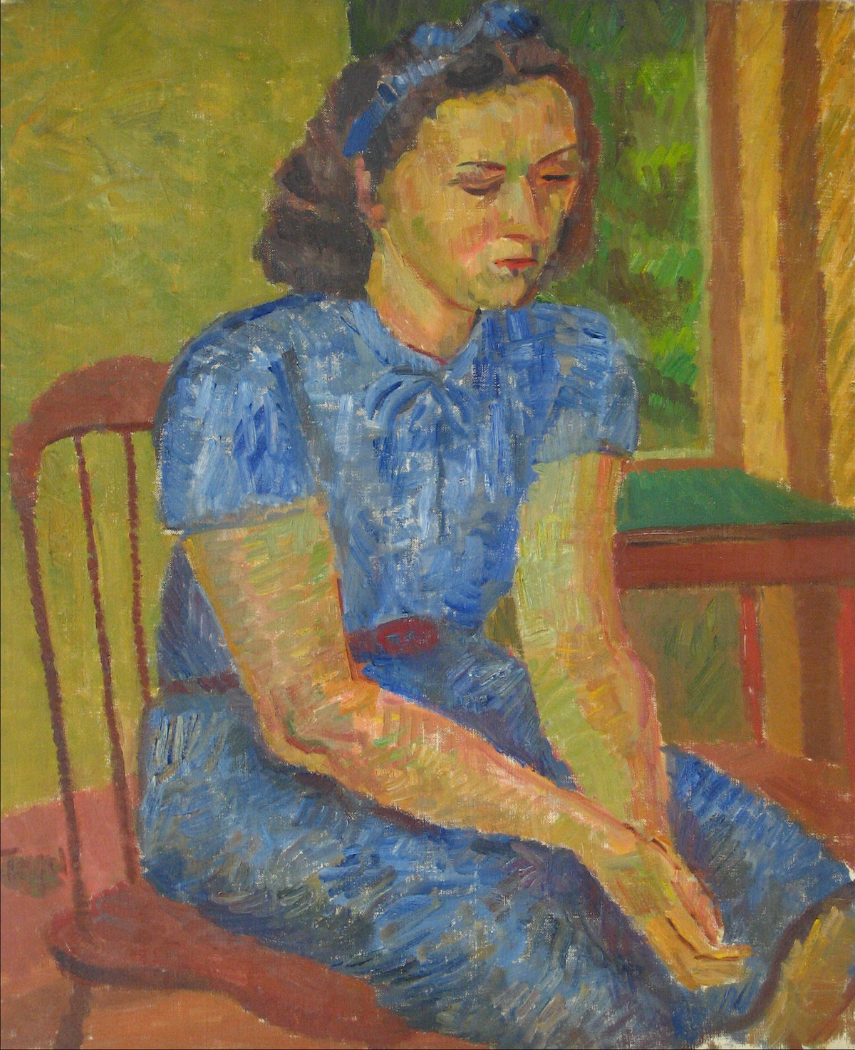 <i>Portrait of a Young Woman</i> <br>1949 Oil <br><br>#13953