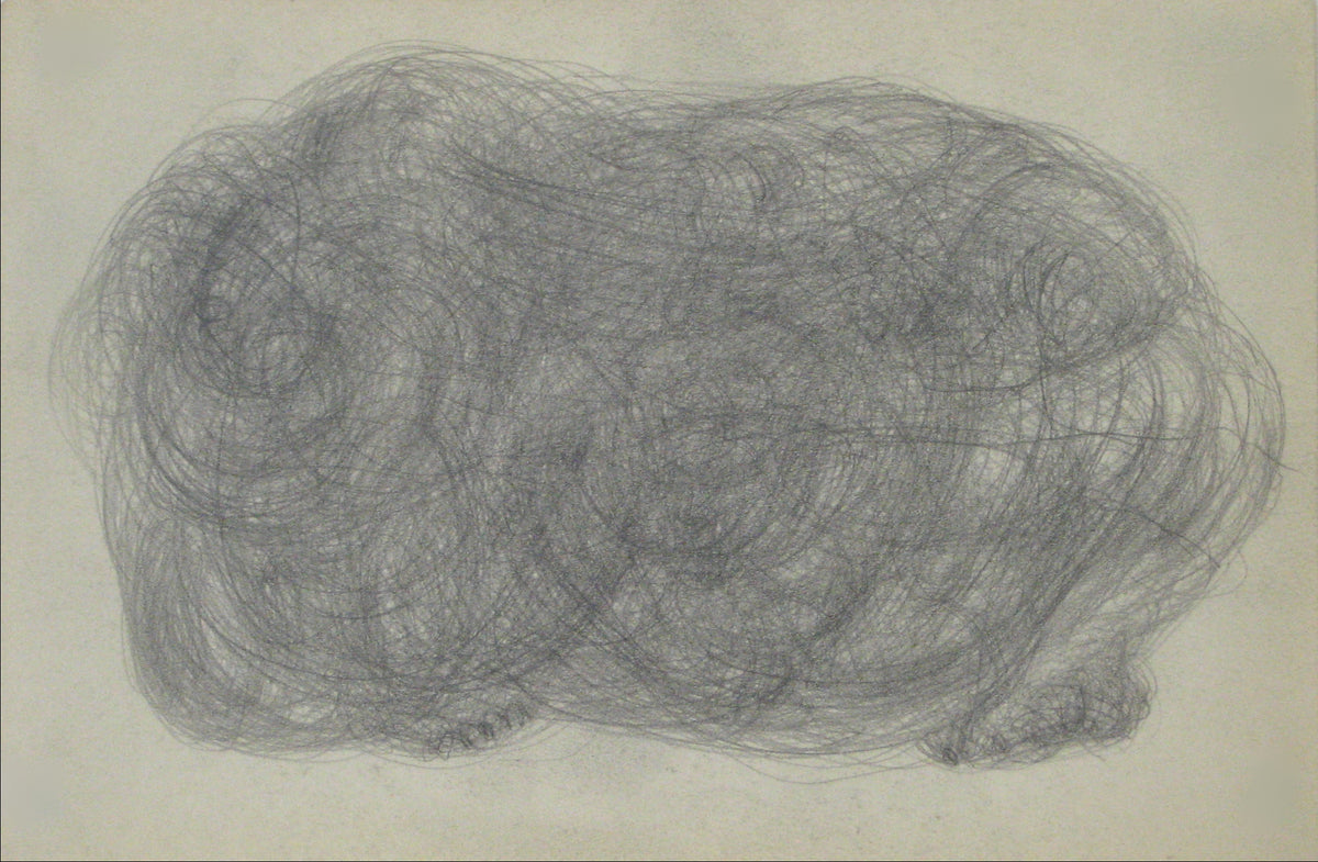Swirled Graphite Abstract&lt;br&gt;Early-Mid 20th Century&lt;br&gt;&lt;br&gt;#14056