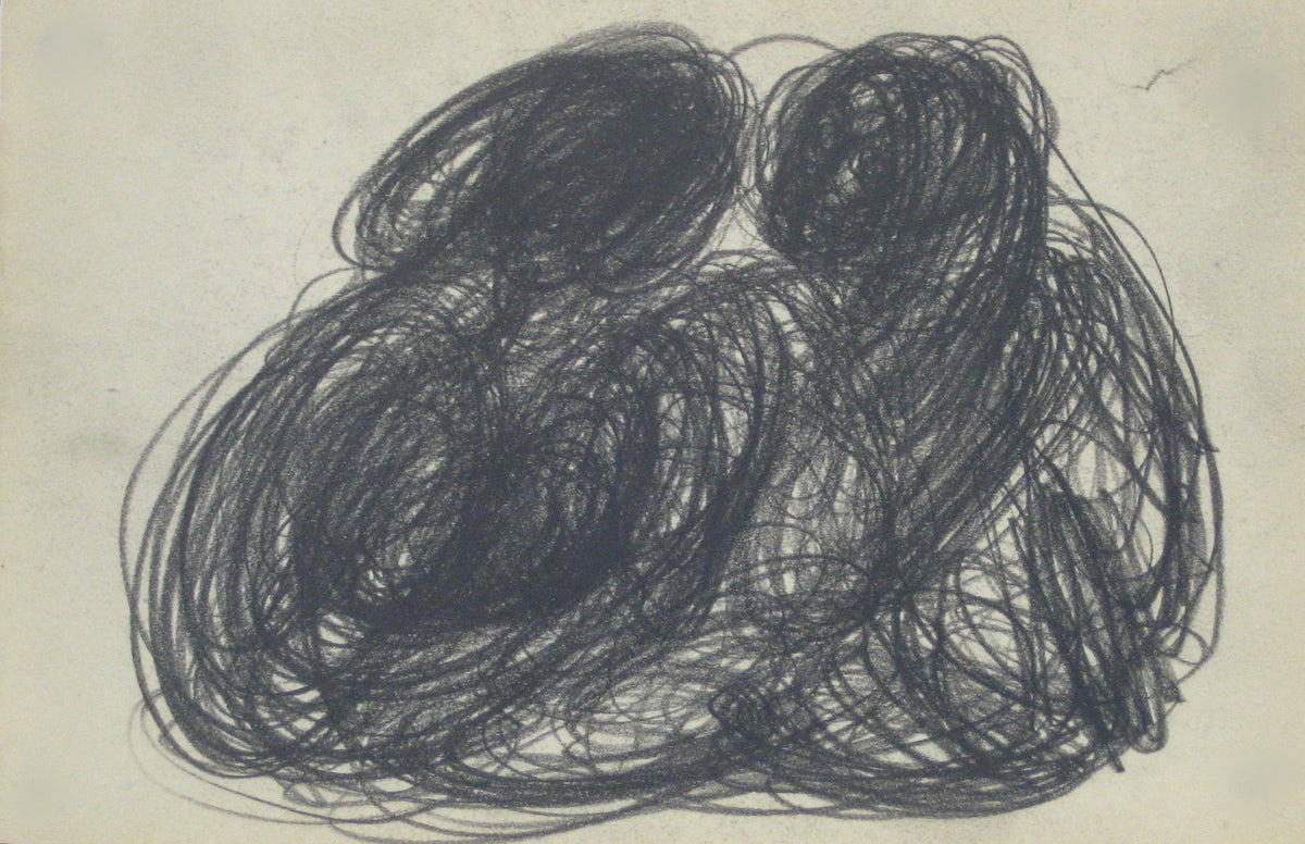 Swirled Graphite Abstract&lt;br&gt;Early-Mid 20th Century&lt;br&gt;&lt;br&gt;#14058