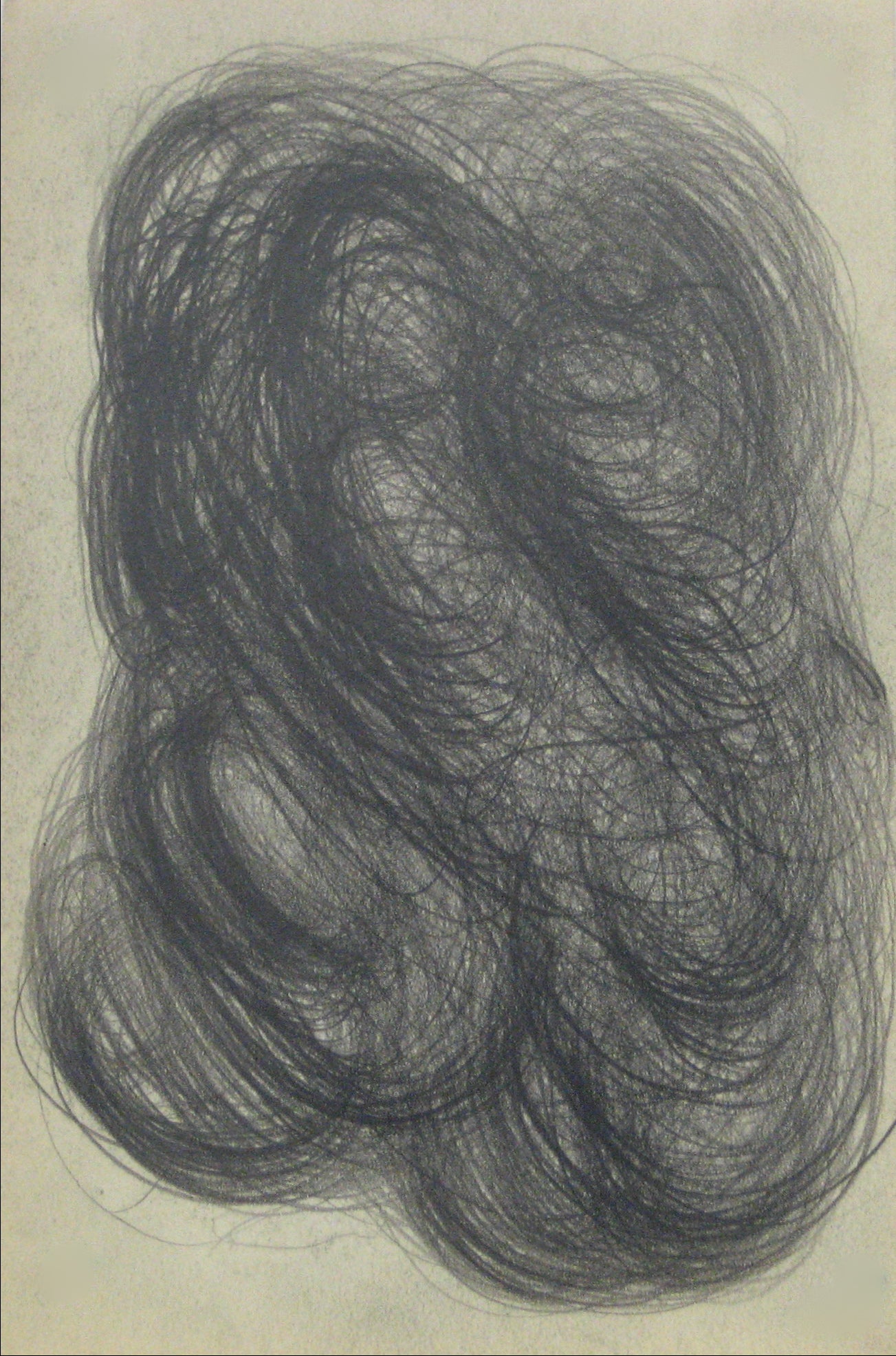 Swirled Graphite Abstract <br>Early-Mid 20th Century <br><br>#14067