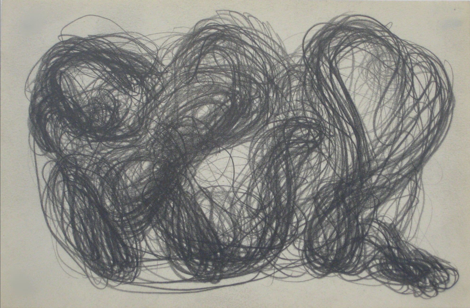 Swirled Graphite Abstract<br>Early-Mid 20th Century<br><br>#14081