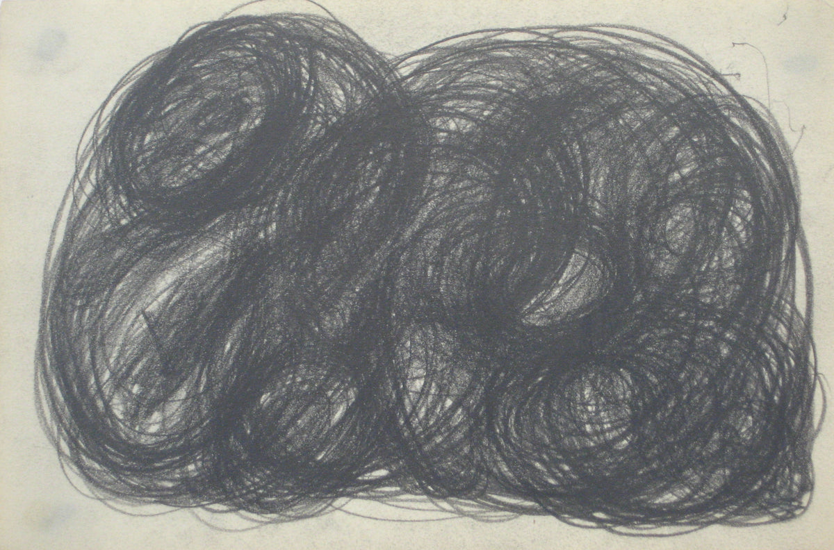 Swirled Graphite Abstract &lt;br&gt;Early-Mid 20th Century &lt;br&gt;&lt;br&gt;#14084