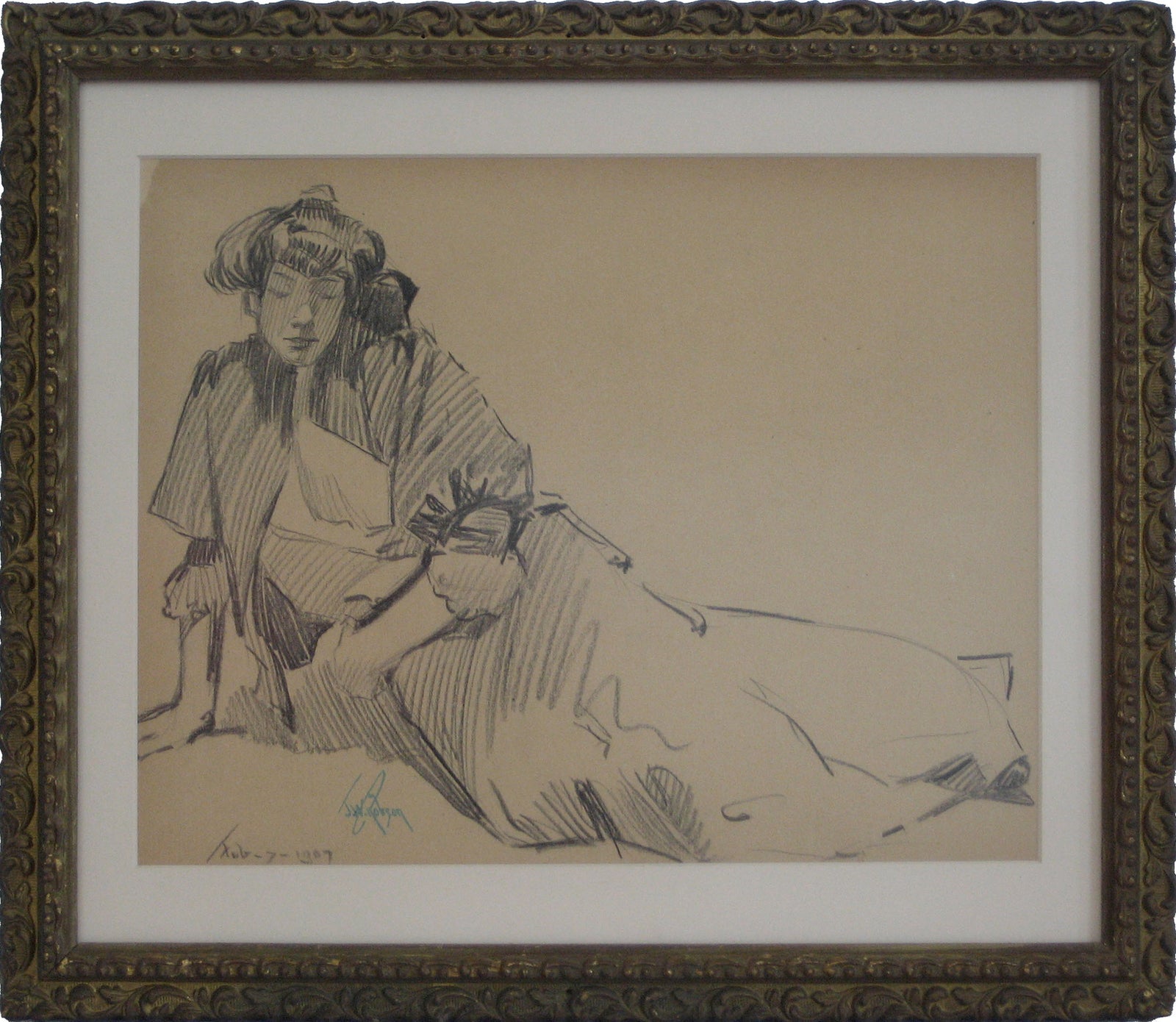 John Whitworth Robson Drawing & Watercolor - Lost Art Salon