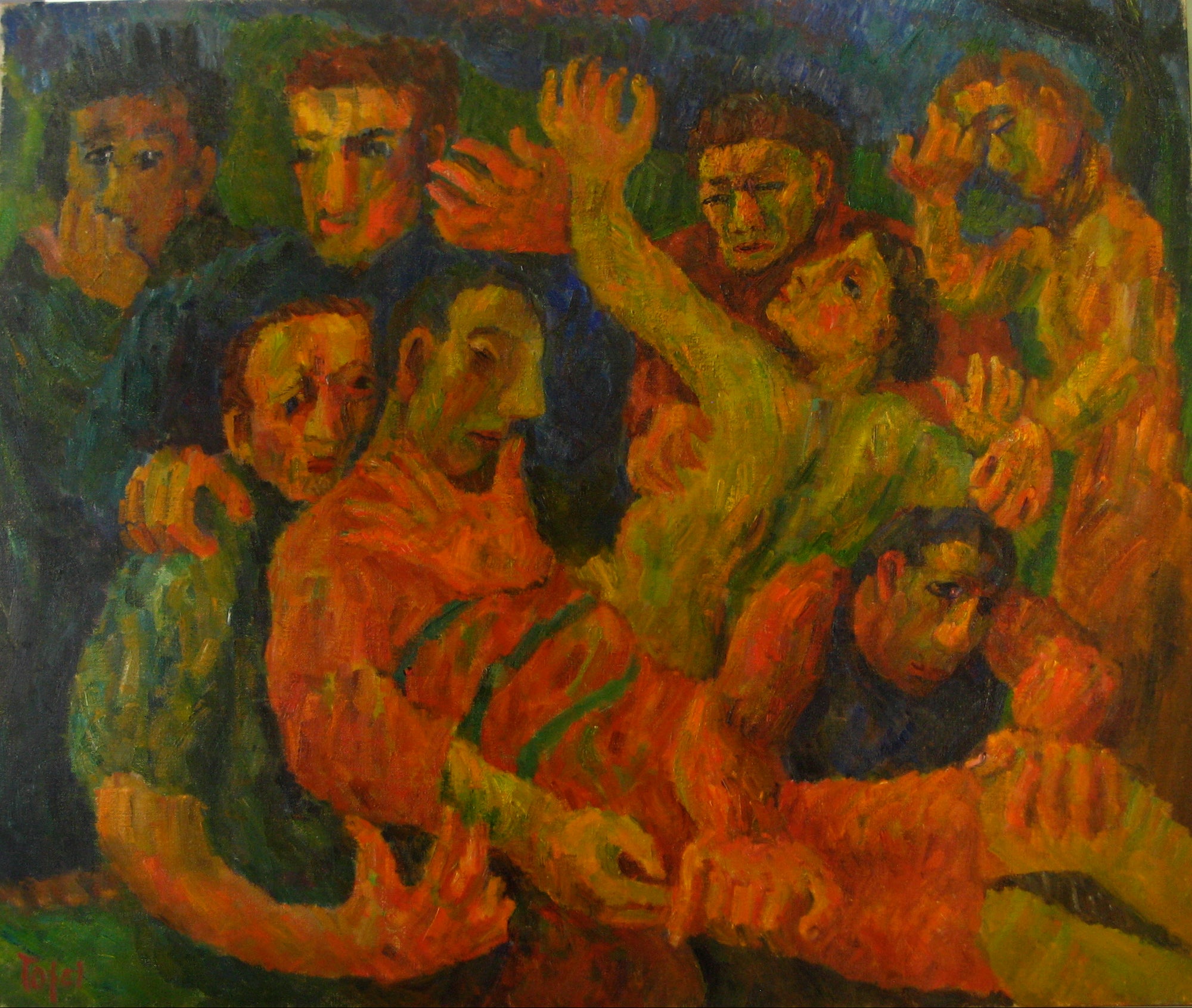 <i>Burial</i> <br>1946 Oil on Canvas <br><br>#14396
