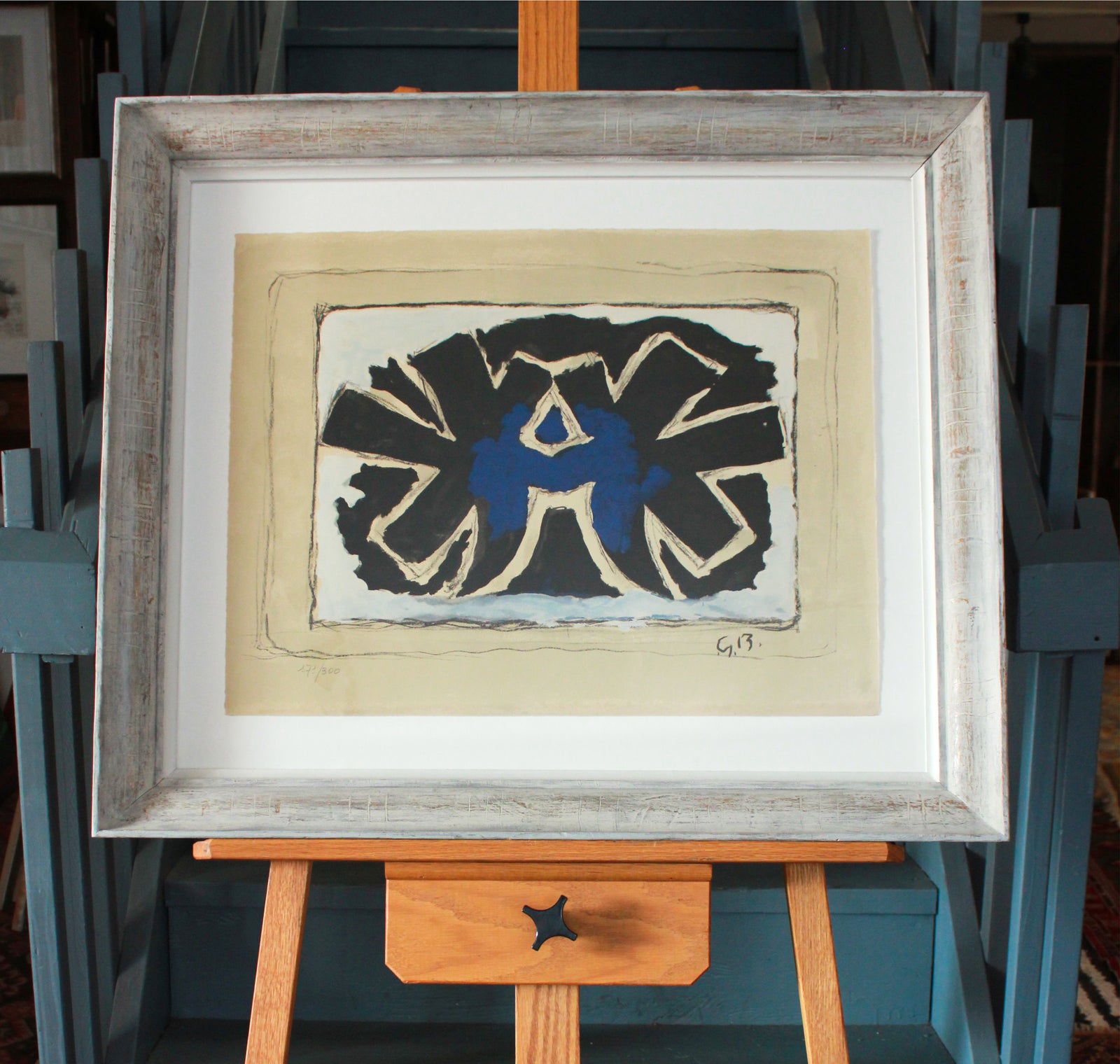 <i>Blue Birds</i> <br>1968 Lithograpgh <br><br>#B1014