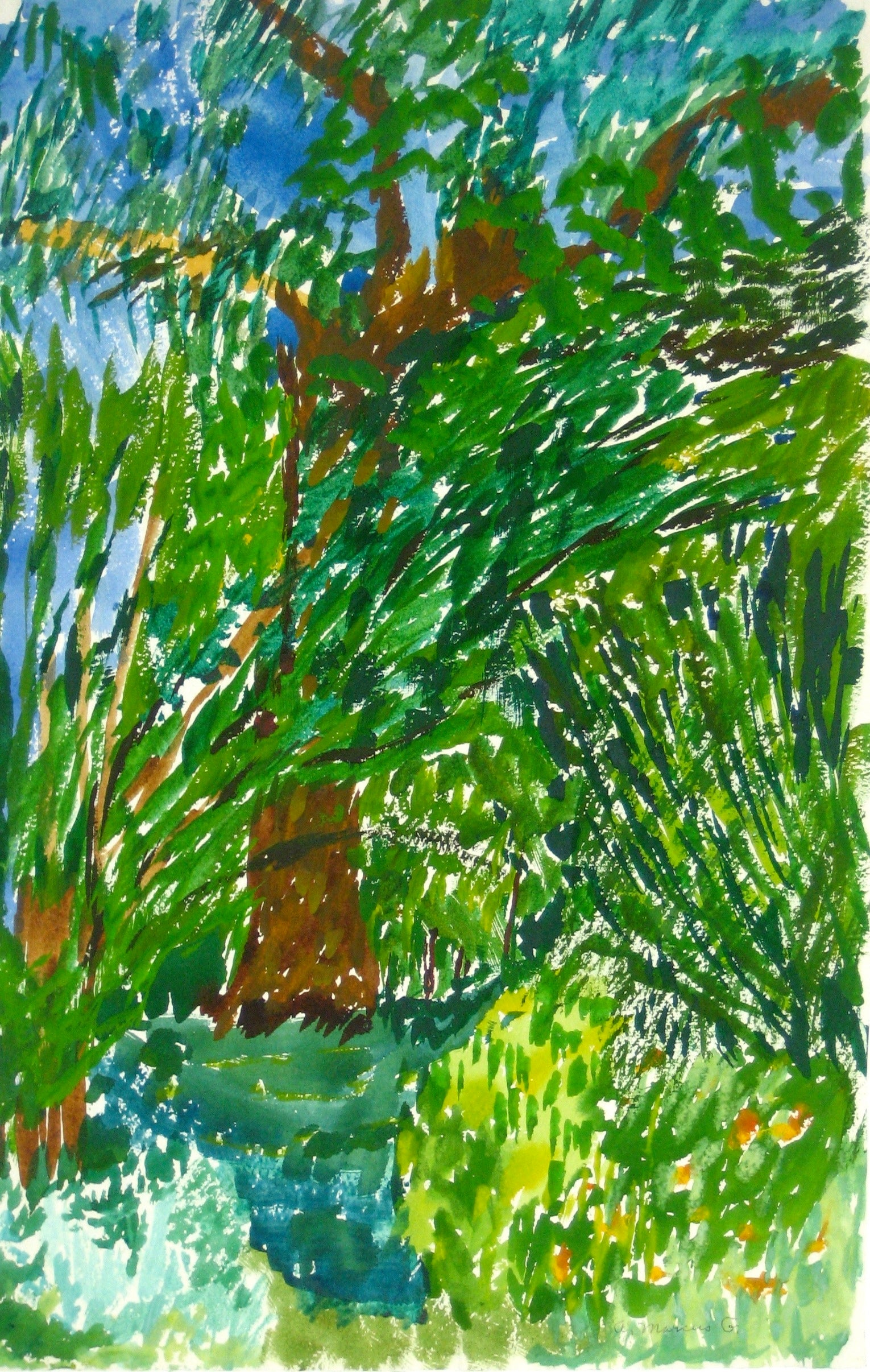 <i>Backyard Mountain Road </i><br>Watercolor, 1962 <br><br>#15257