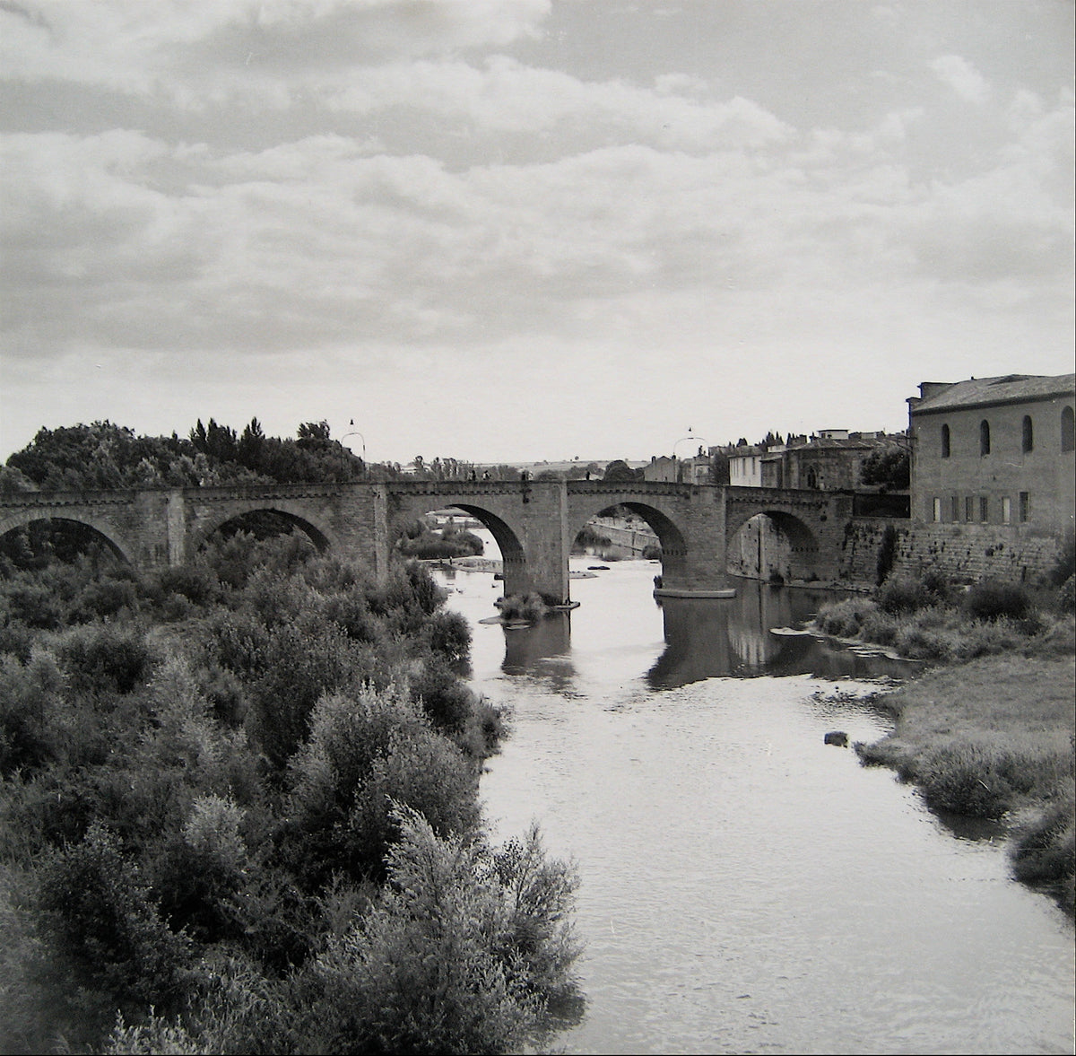 Bridge over Water &lt;br&gt;1960s Photograph&lt;br&gt;&lt;br&gt;#16266