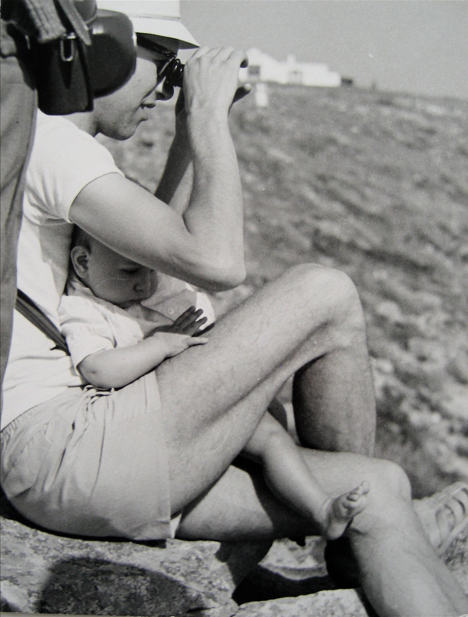 Baby and Binoculars<br>1960s Photograph <br><br>#16269