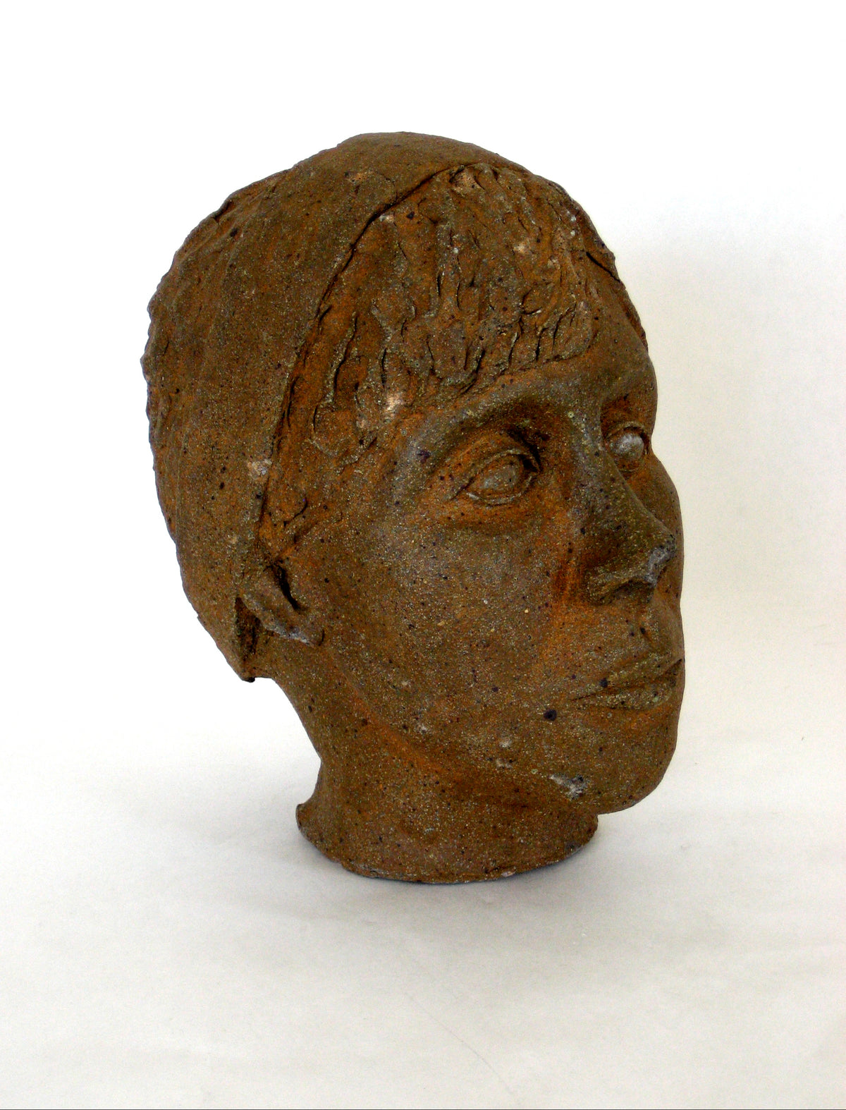 Textured Concrete Bust <br>Mid Century Concrete <br><br>#16886