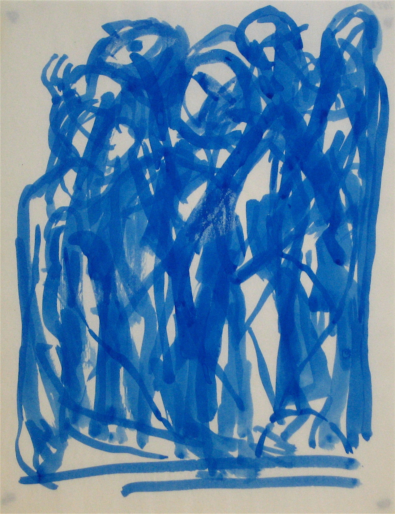 Expressionist Abstracted Figures<br>Early-Mid 20th Century Ink Wash<br><br>#11823