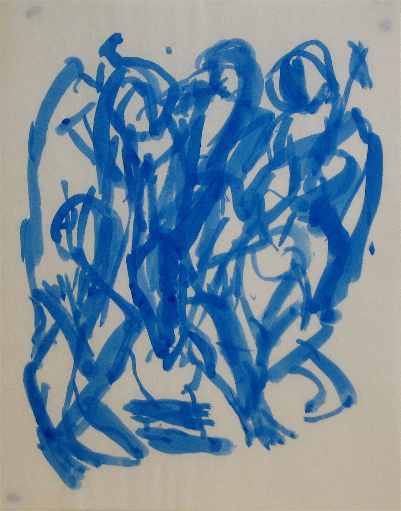 Expressionist Abstracted Figures<br>Early-Mid 20th Century Ink Wash<br><br>#11825